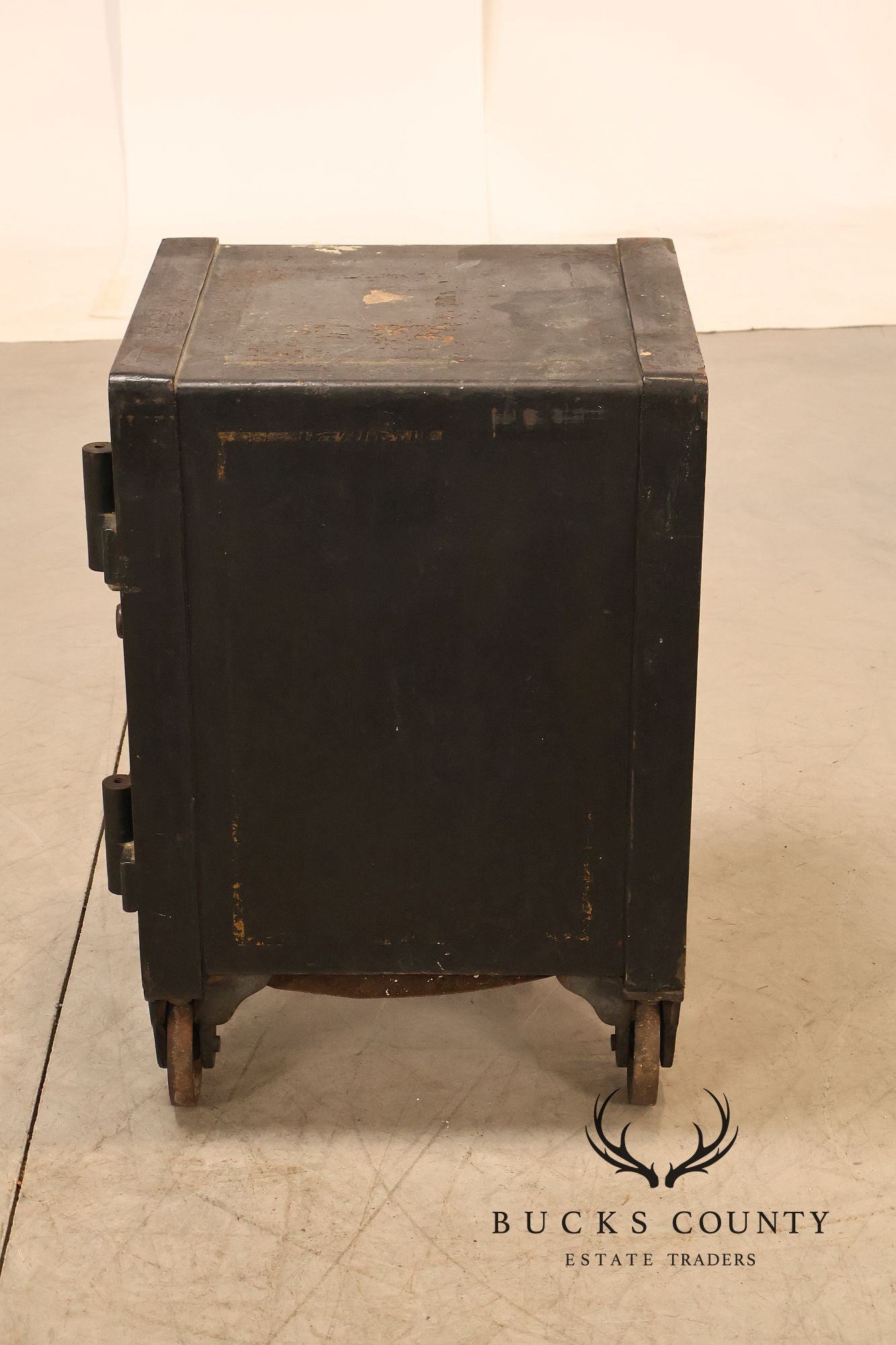 Antique Hall's Safe Company Iron Safe On Casters