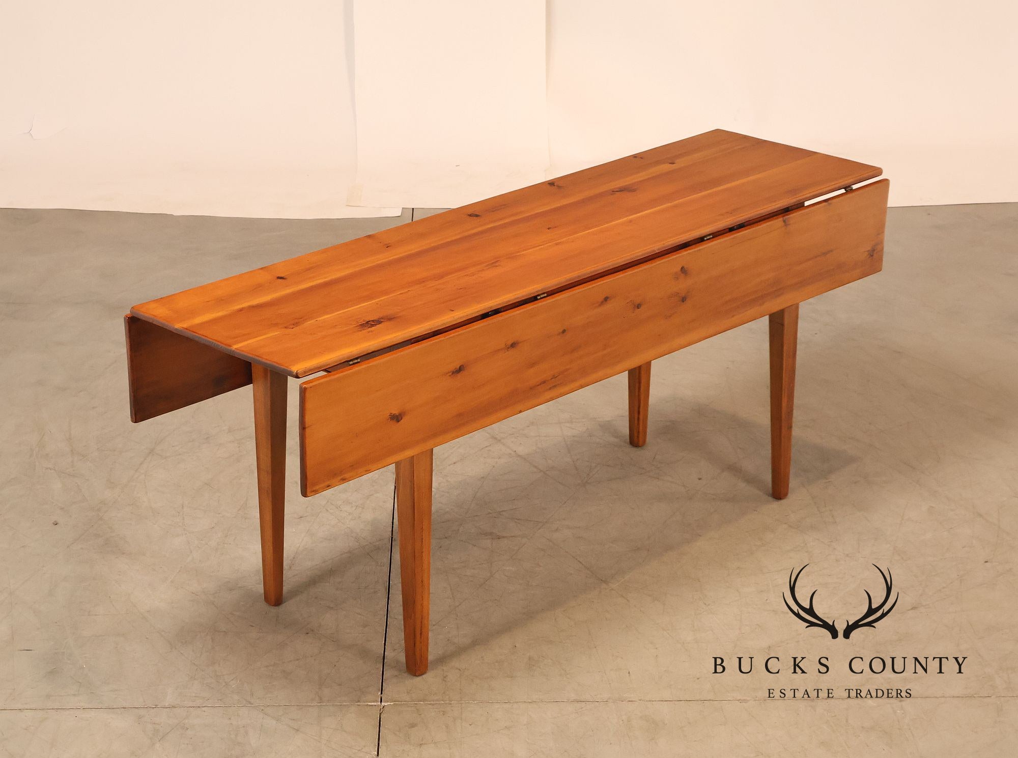 Stephen Von Hohen Primitive Pine Drop Leaf Dining Table
