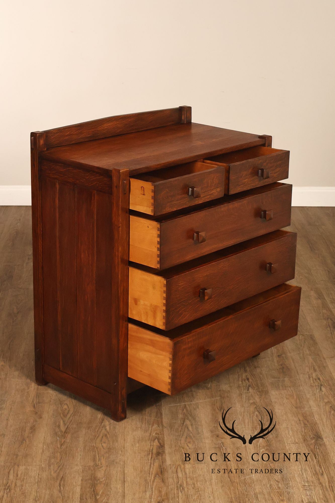 Antique Gustav Stickley Oak Chest of Drawers #626