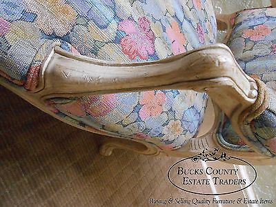 Interior Crafts Pair of Louis XV Style Fauteuil Carved Living Room Arm Chairs