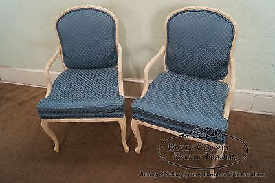 Quality Pair of Faux Naturalistic Carved Arm Chairs (A)