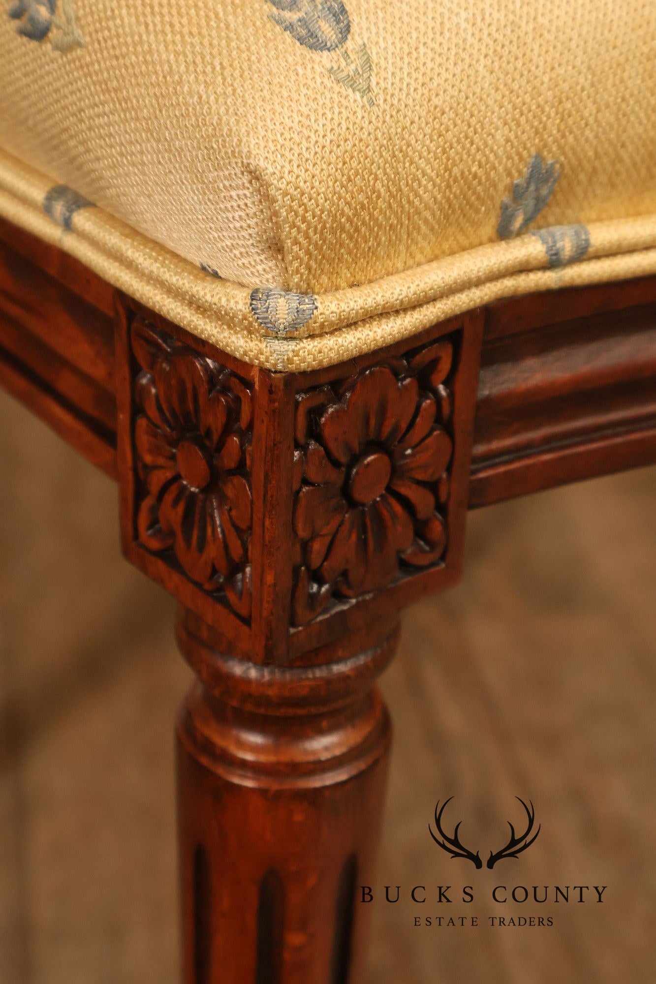 Ethan Allen Louis XVI Style Set Of Four Upholstered Dining Chairs