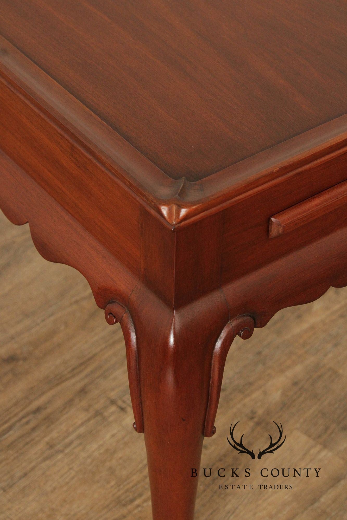 Henkel Harris Queen Anne Style Cherry Tea Table