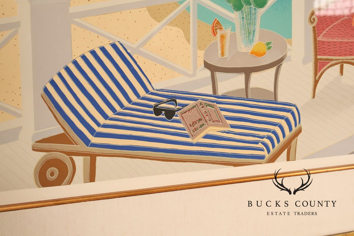 Thomas McKnight Limited Edition Lithograph, 'Crescent Bay'