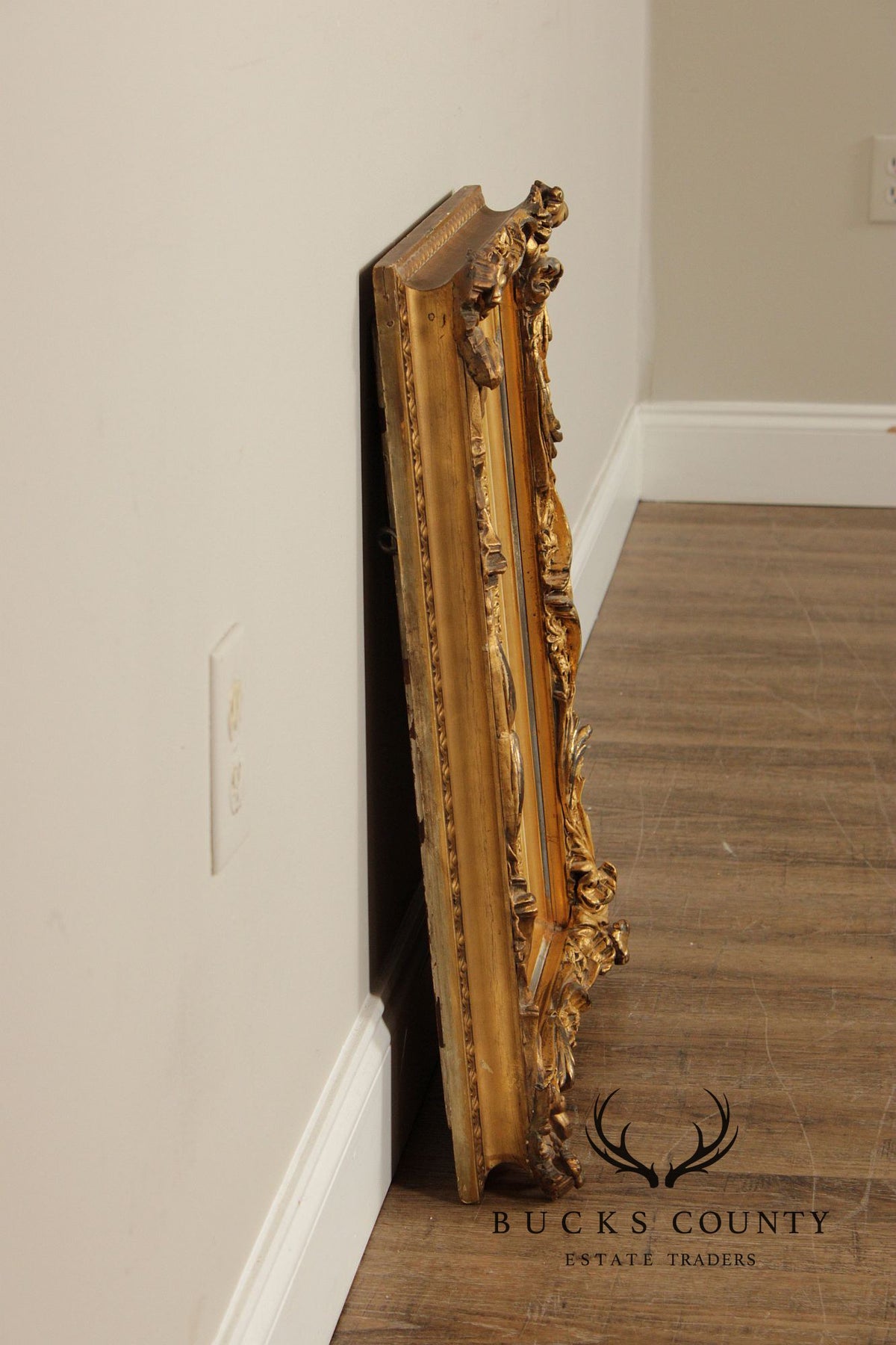 C. A. Greenig Antique Rococo Style Giltwood Wall Mirror