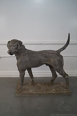 Antique 19th Century Zinc Morley's Dog Statue by J.W. Fiske (B)