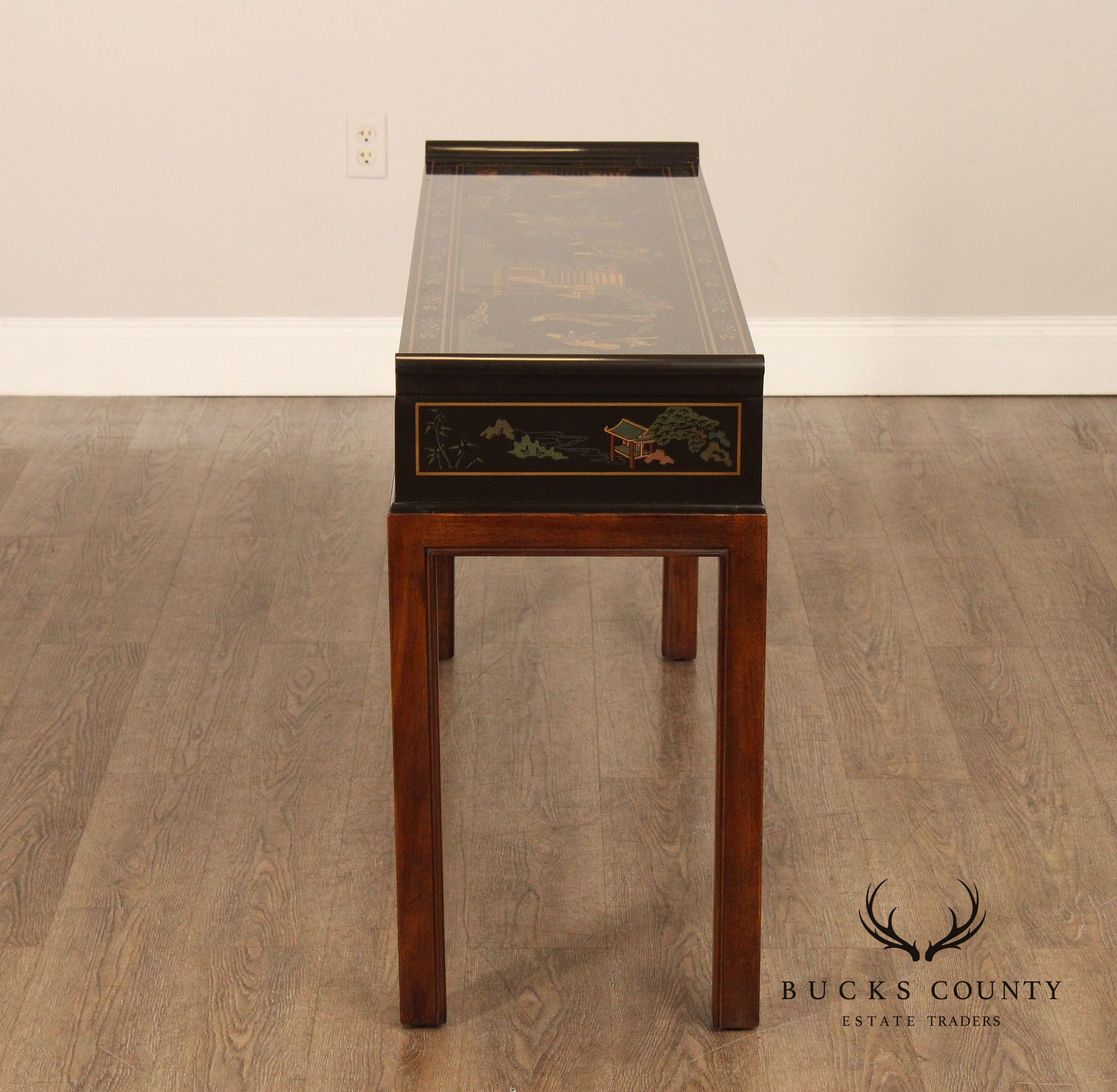 Drexel Heritage Chinoiserie Decorated Console Table