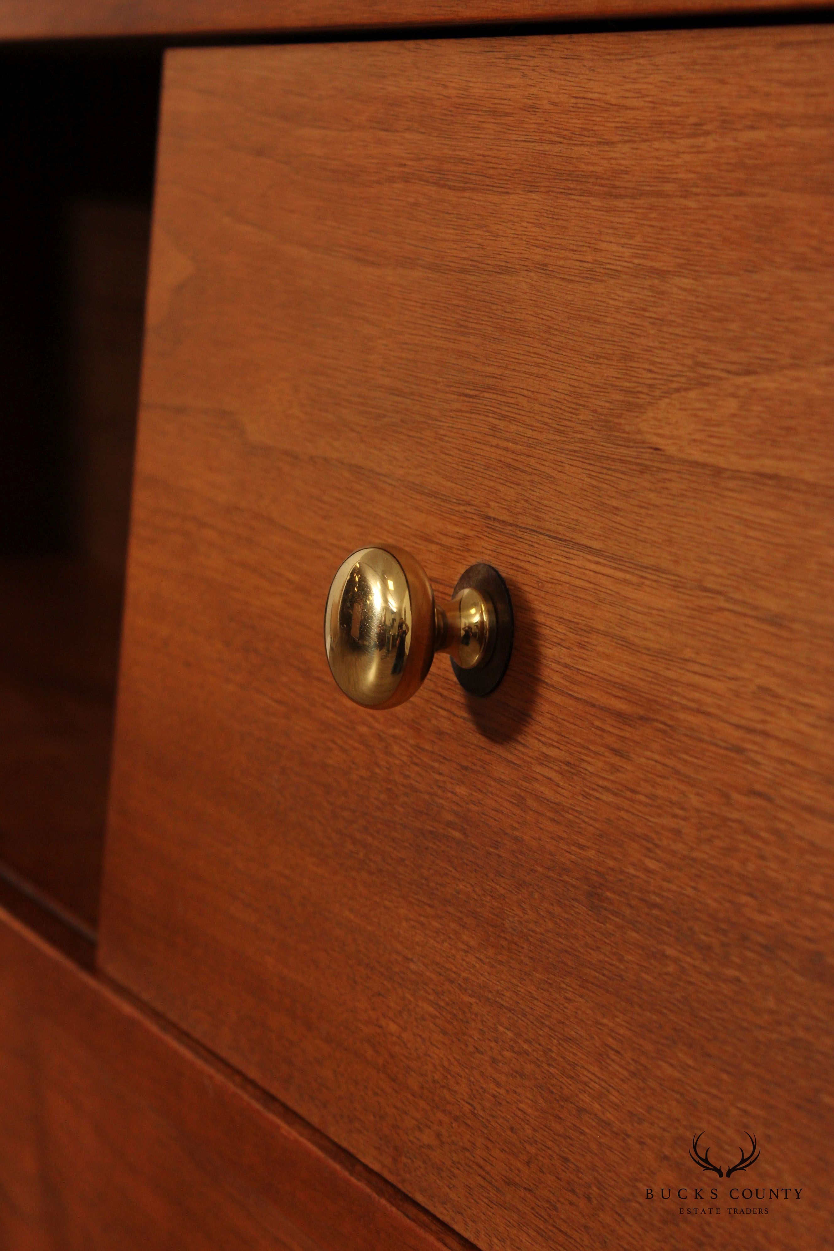 Mid Century Modern Walnut Storage Headboard