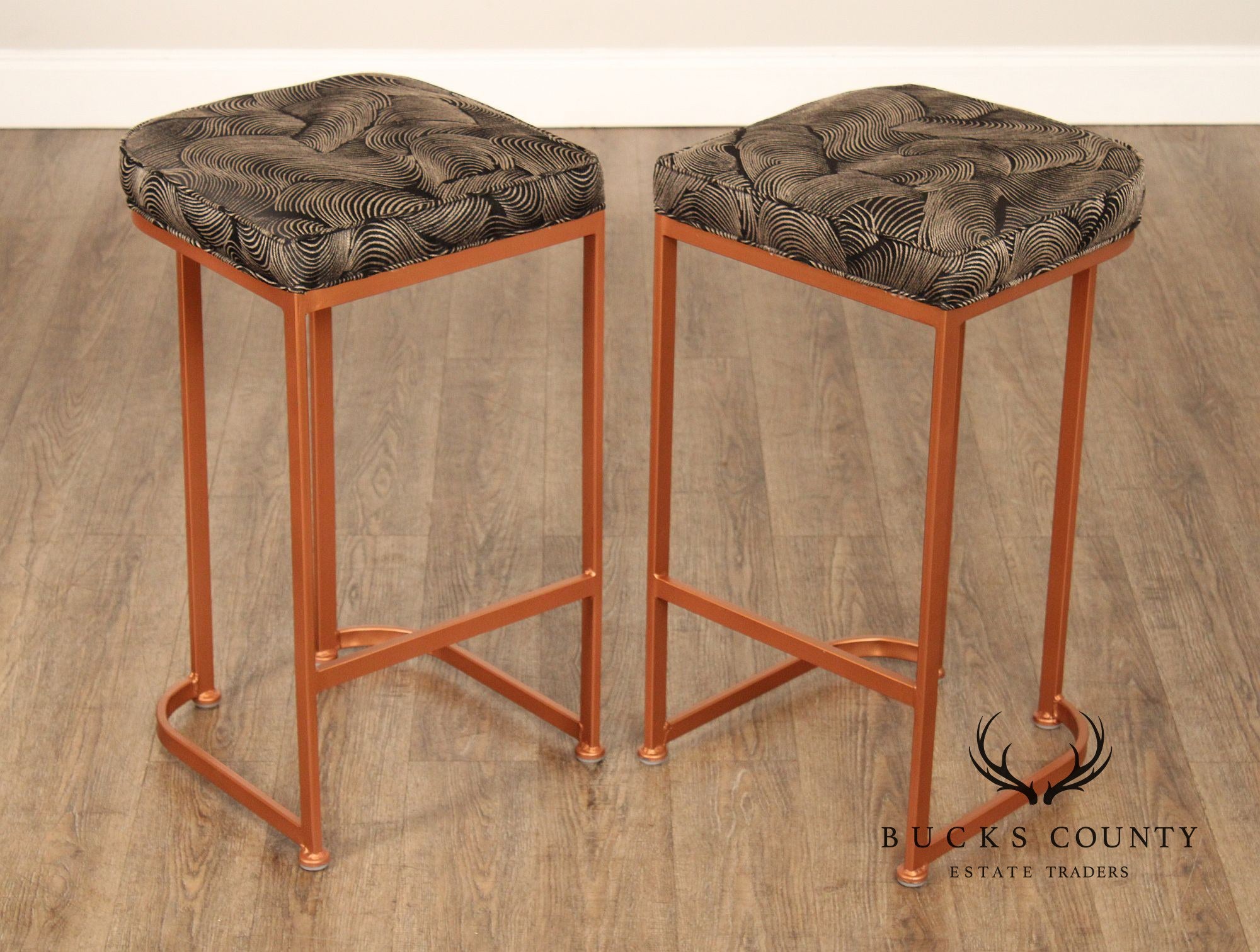 Shaver-Howard Contemporary Pair of Bar Stools