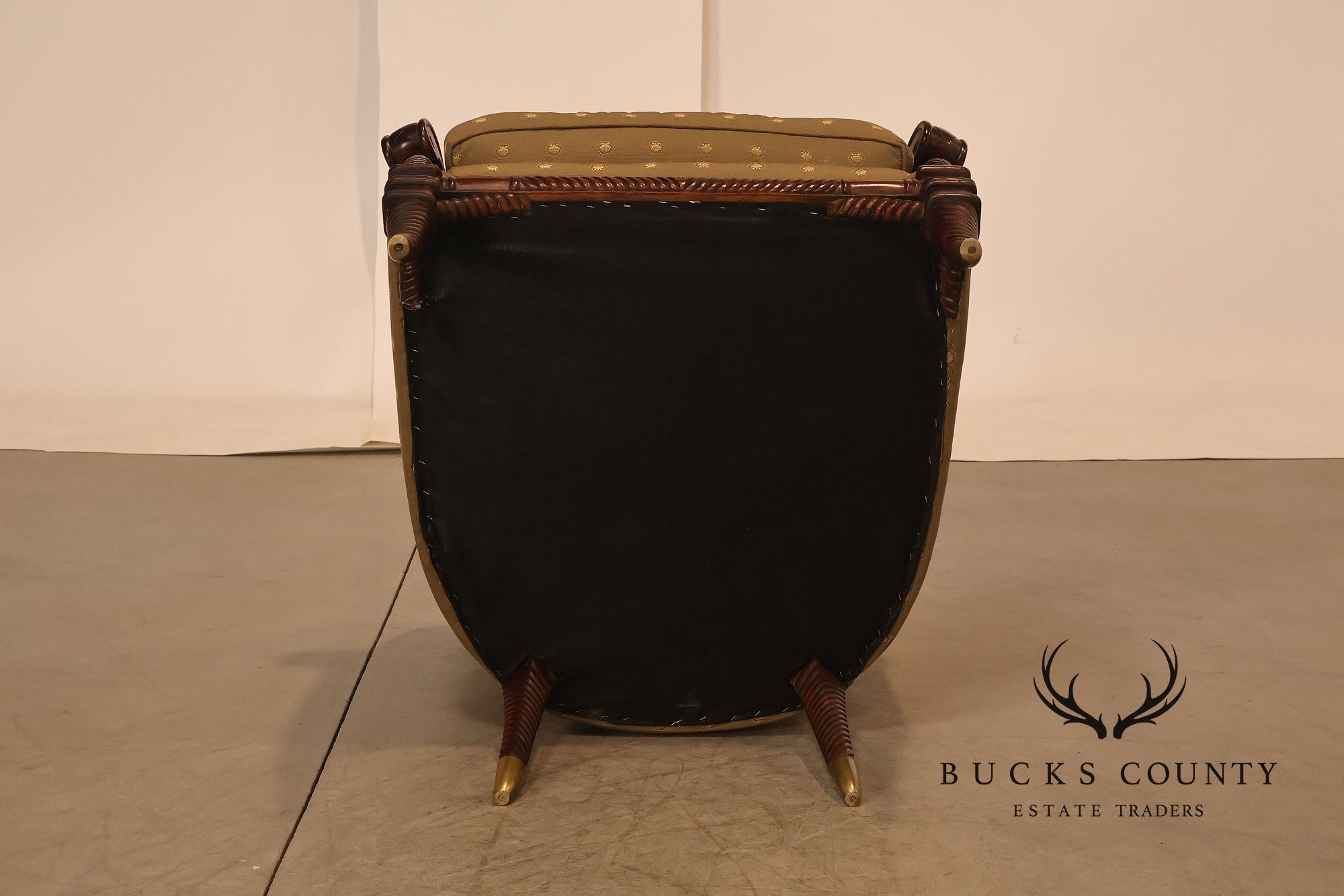 Highland House For Harrods Pair Of Mahogany Neoclassical Lounge Chairs
