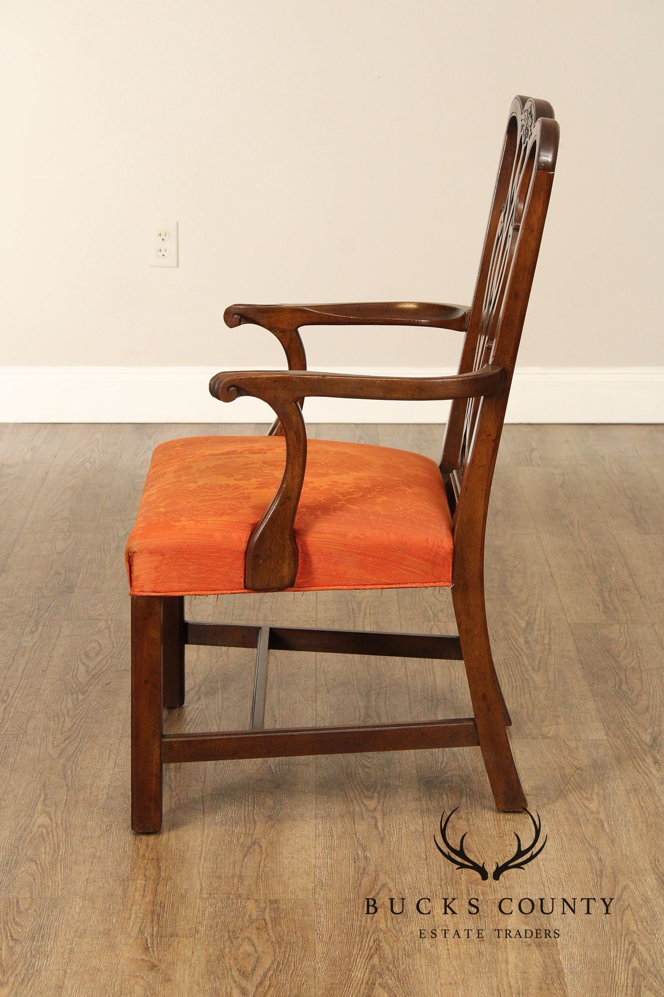 Henredon Chippendale Style Vintage Set of Six Mahogany Dining Chairs