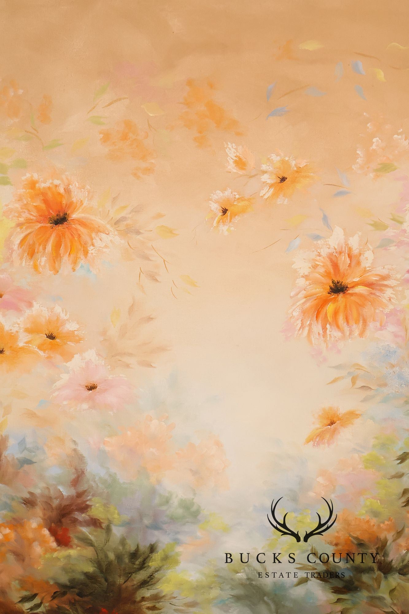 Shirley Fleming Large Floral Oil Painting
