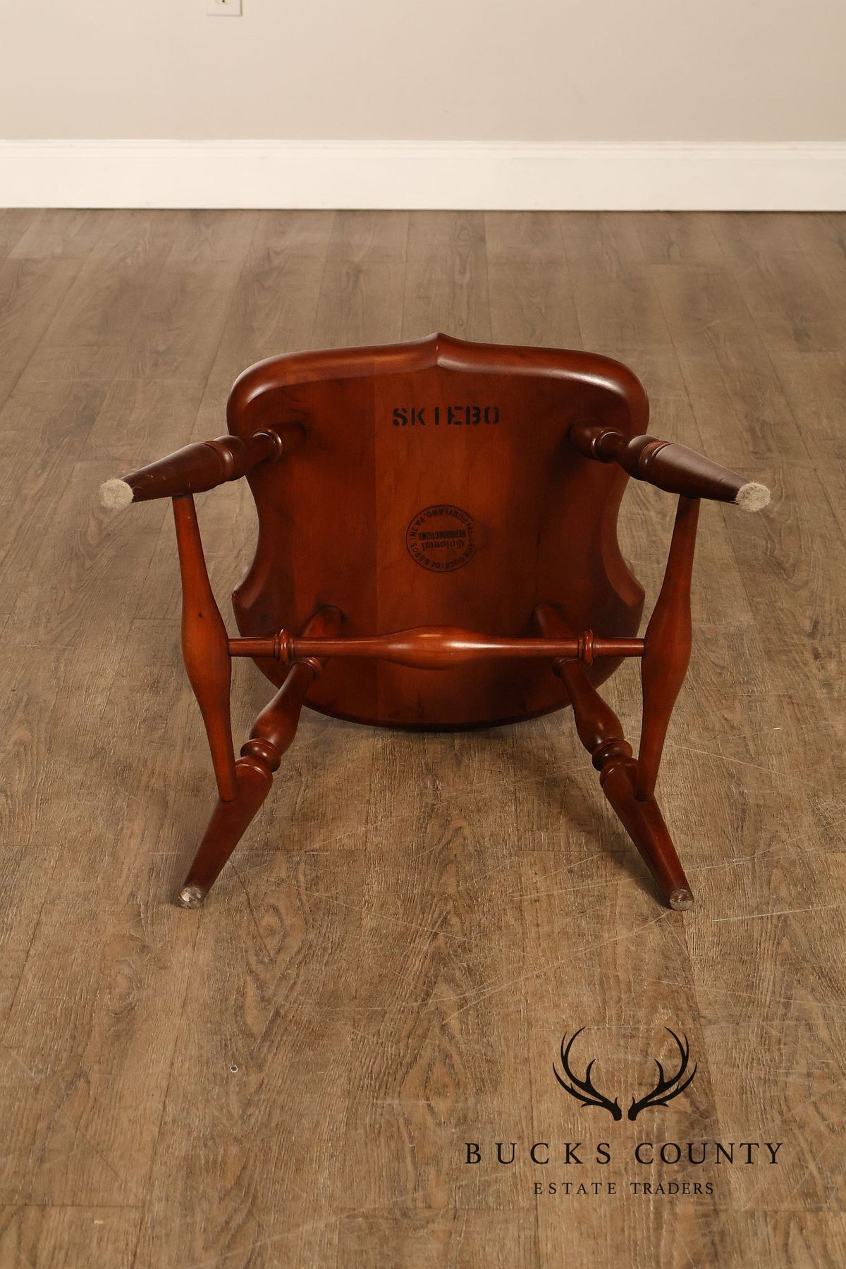 Frederick Duckloe & Bros Pair of Cherry Windsor Side Chairs