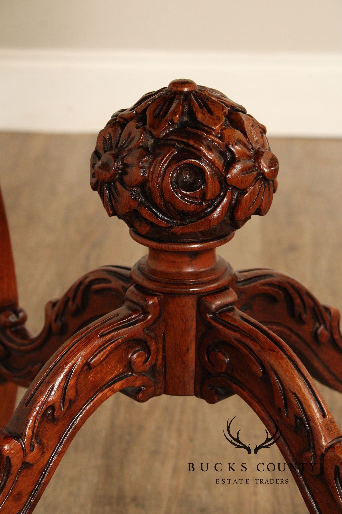 French Court Galleries Rococo Style Round Inlaid Side Table