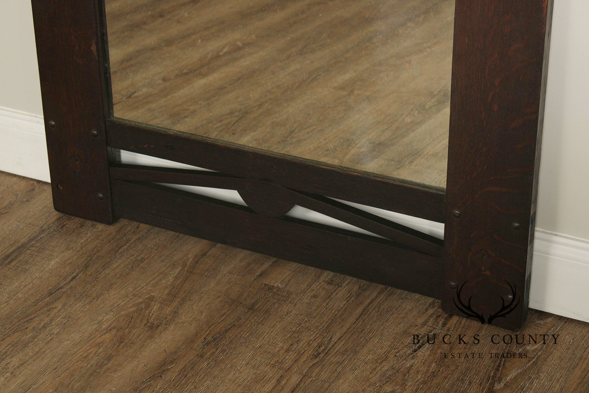 Arts and Crafts Oak Wall Mirror
