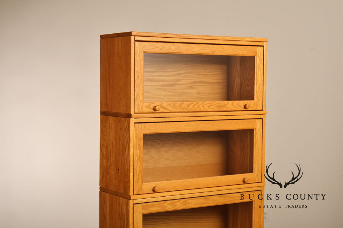 Amish Made Oak Five Stack Barrister Bookcase