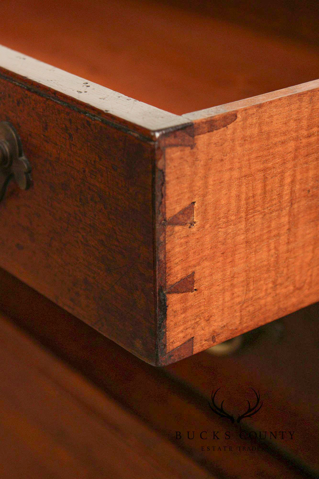 English George III Style Mahogany Three-Drawer Chest Side Table