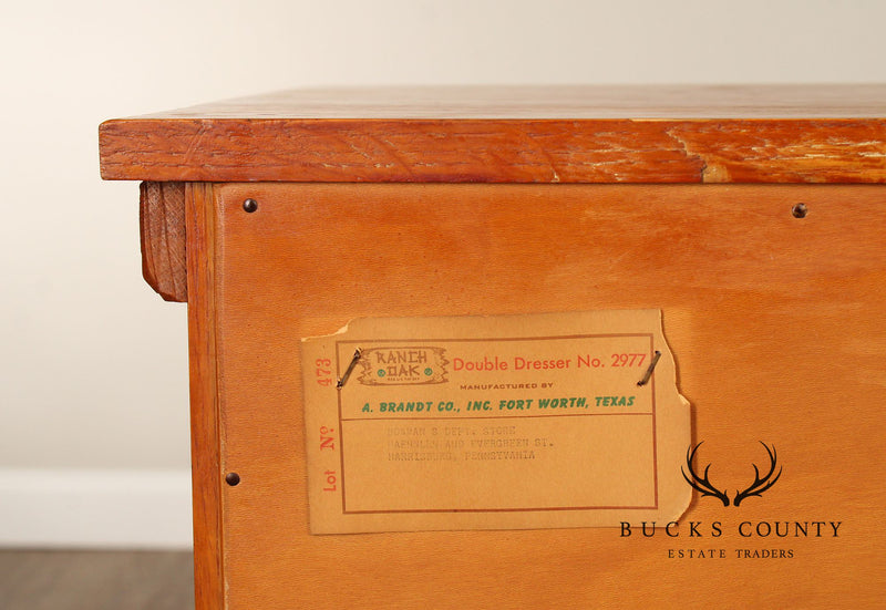 Brandt Ranch Oak Vintage Double Dresser