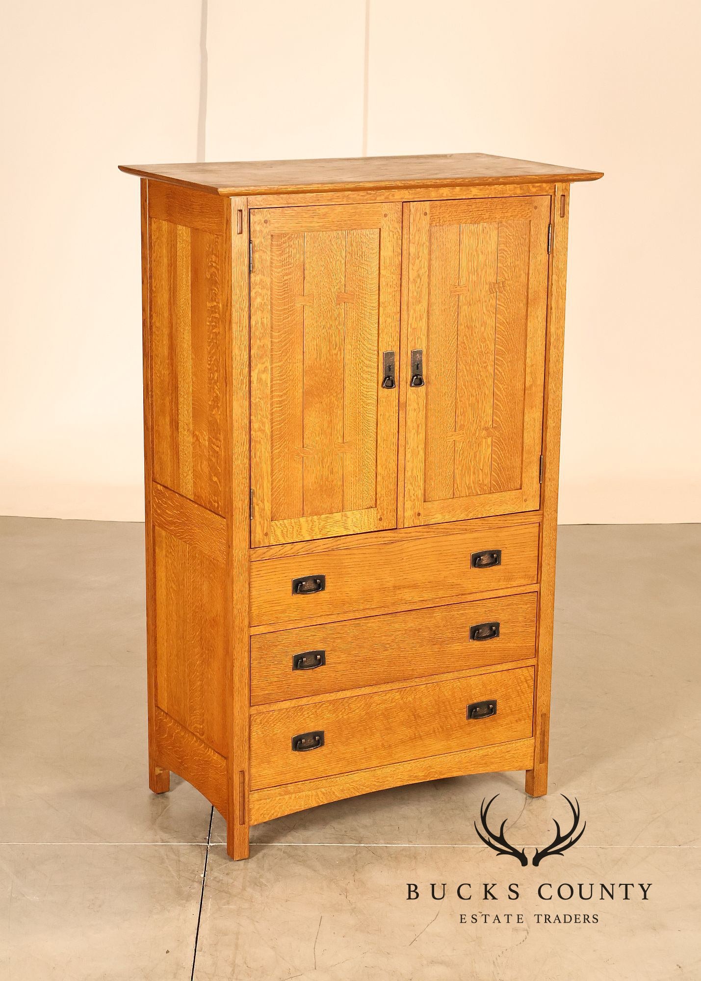 Stickley Mission Collection Oak Entertainment Armoire