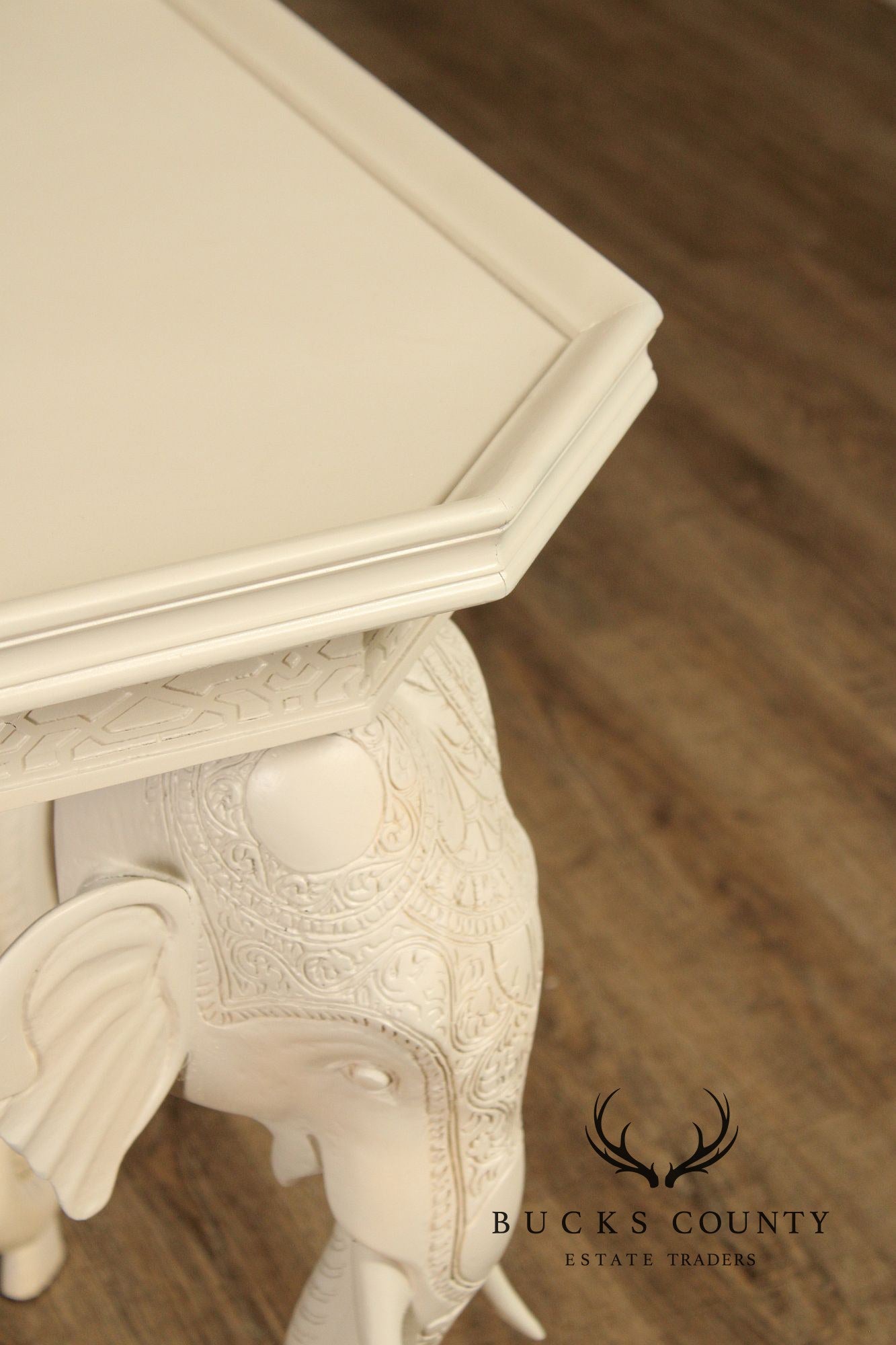 Hollywood Regency Painted Elephant Head Writing Desk