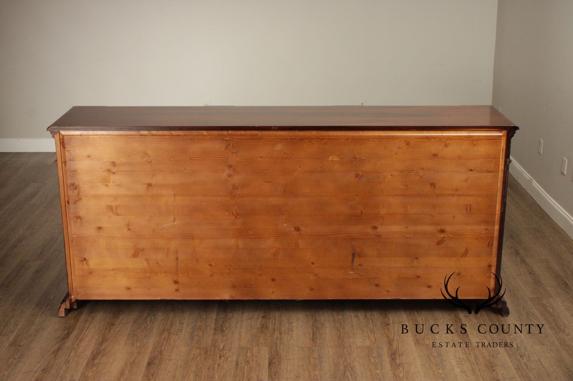 Francesco Molon XVI Century Style Large Walnut Carved Sideboard