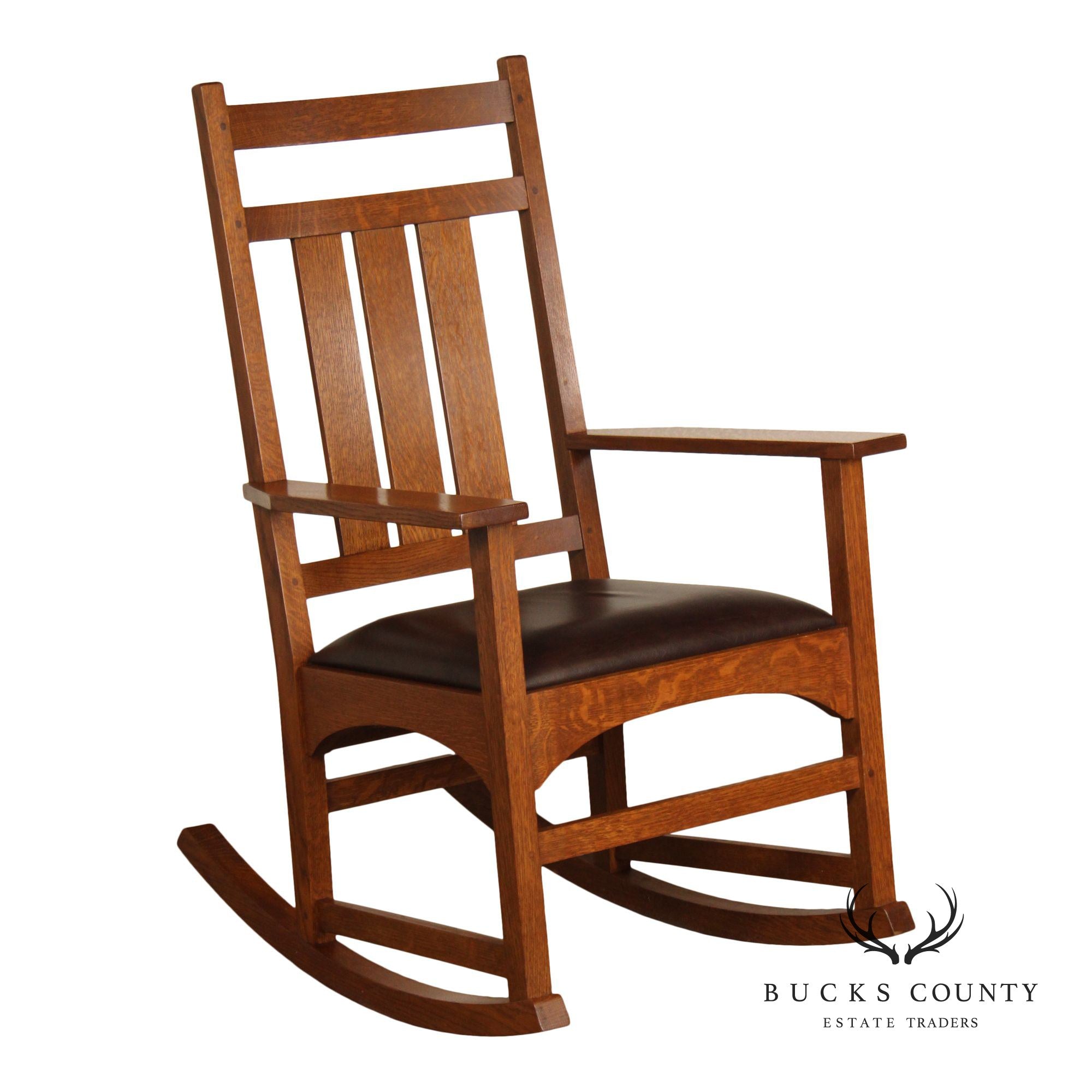 Stickley Mission Collection Harvey Ellis Oak Rocking Chair