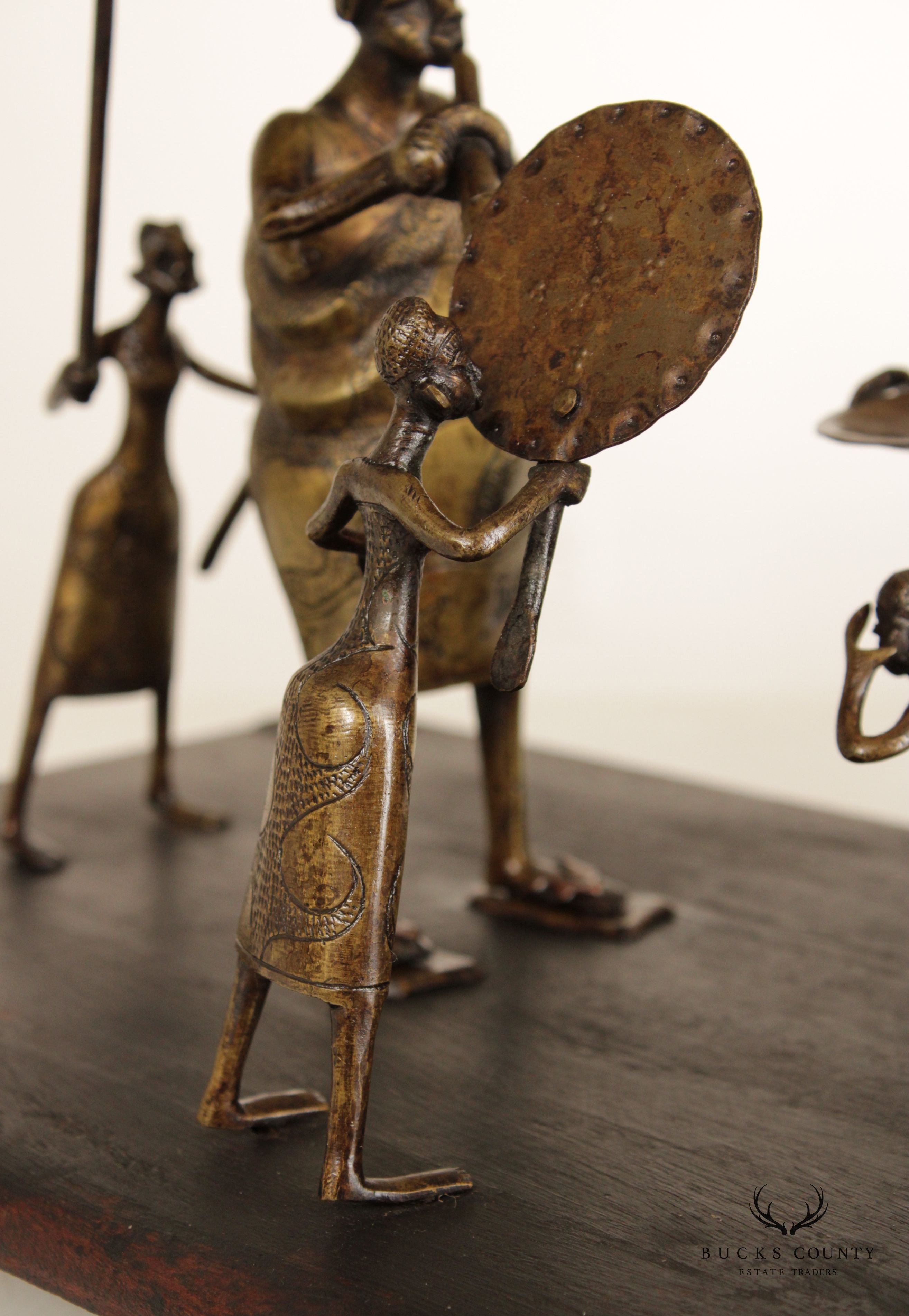 Fon People and Kingdom of Dahomey African Bronze and Wood Sculpture