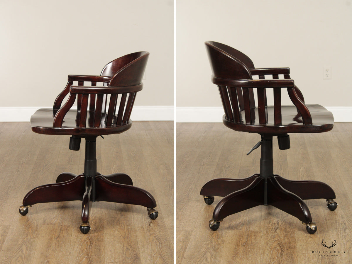 Adjustable Rolling Banker's Office Chair
