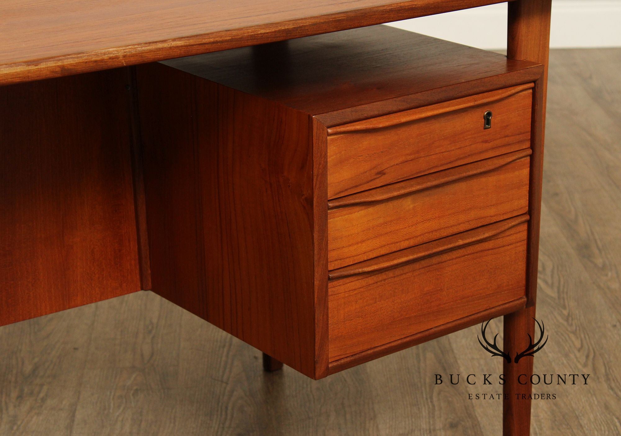 Peter Løvig Nielsen Danish Modern Teak Executive Desk