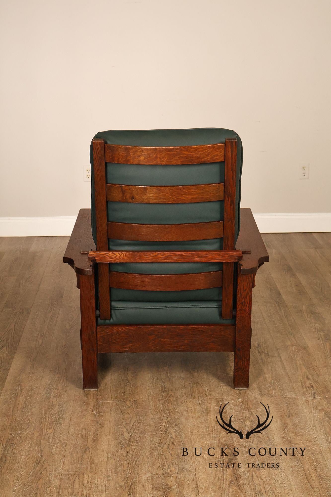 L. & J.G. Stickley Mission Oak Morris Chair Model #498
