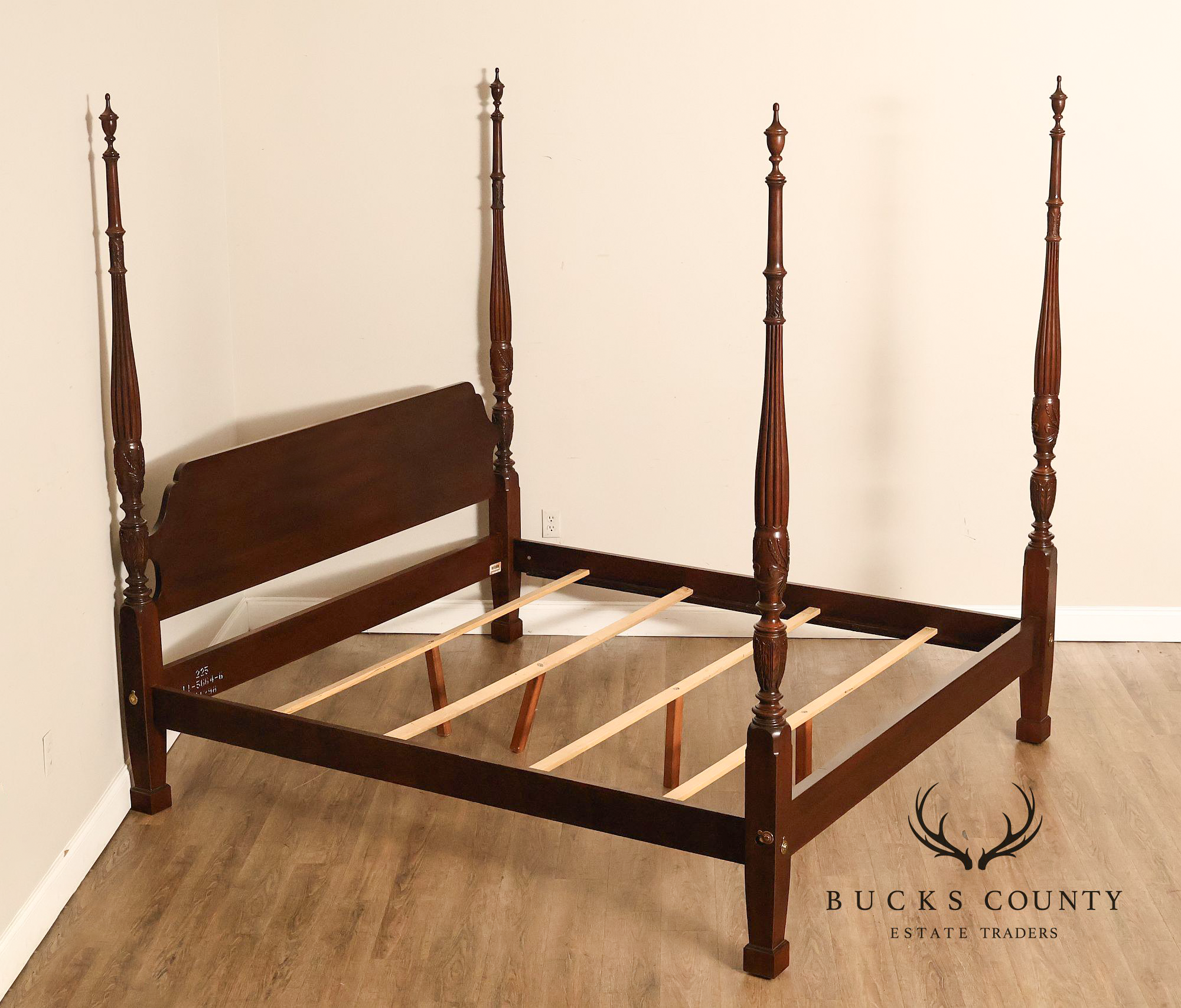 Ethan Allen Georgian Court Cherry King Four Poster Bed Frame