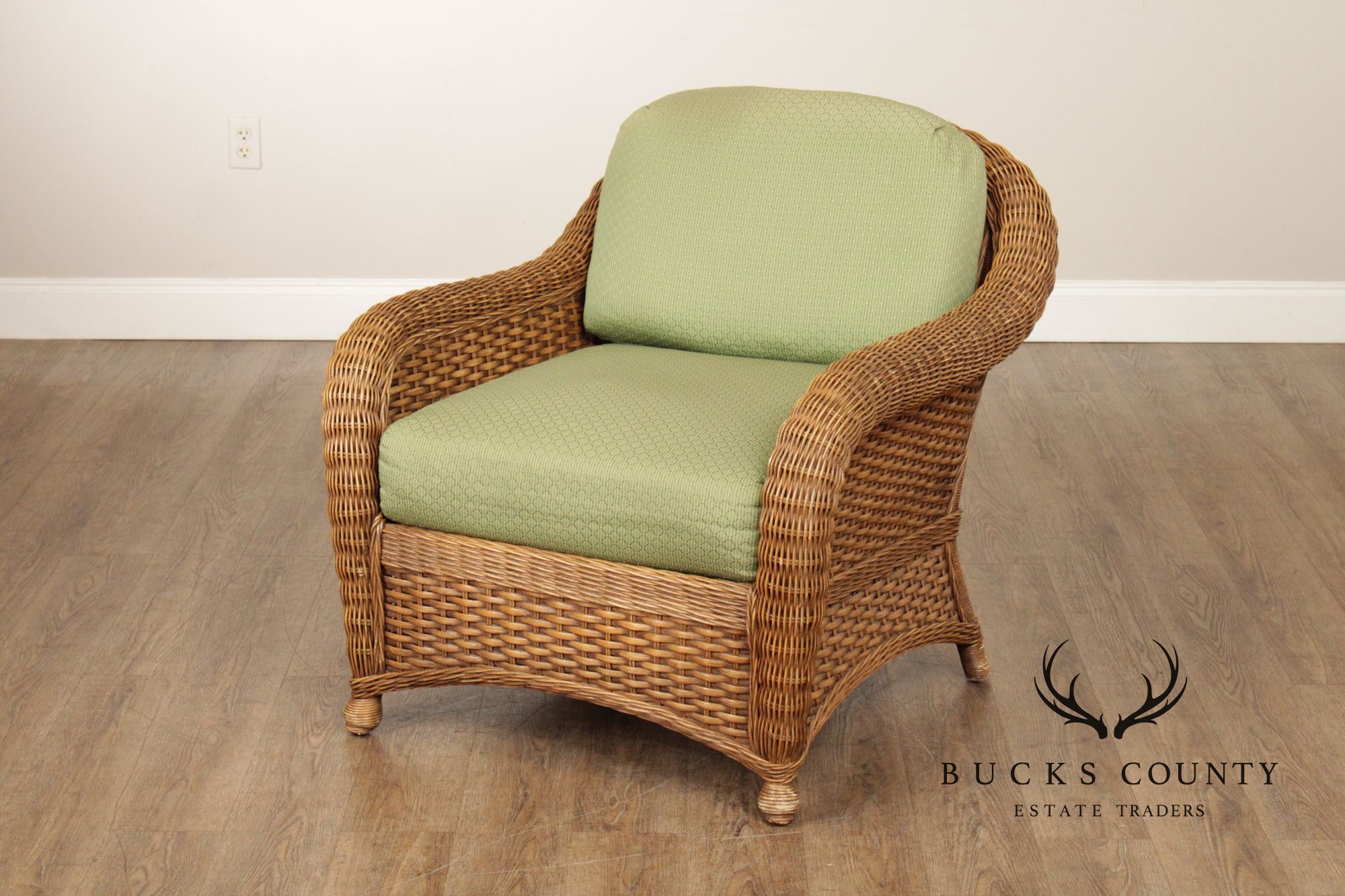 Braxton Culler Pair of Wicker Lounge Chairs