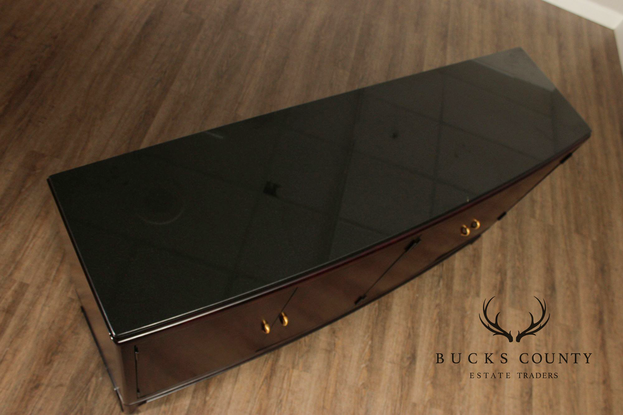 Thomasville Modern Art Deco Style Granite Top Buffet Sideboard