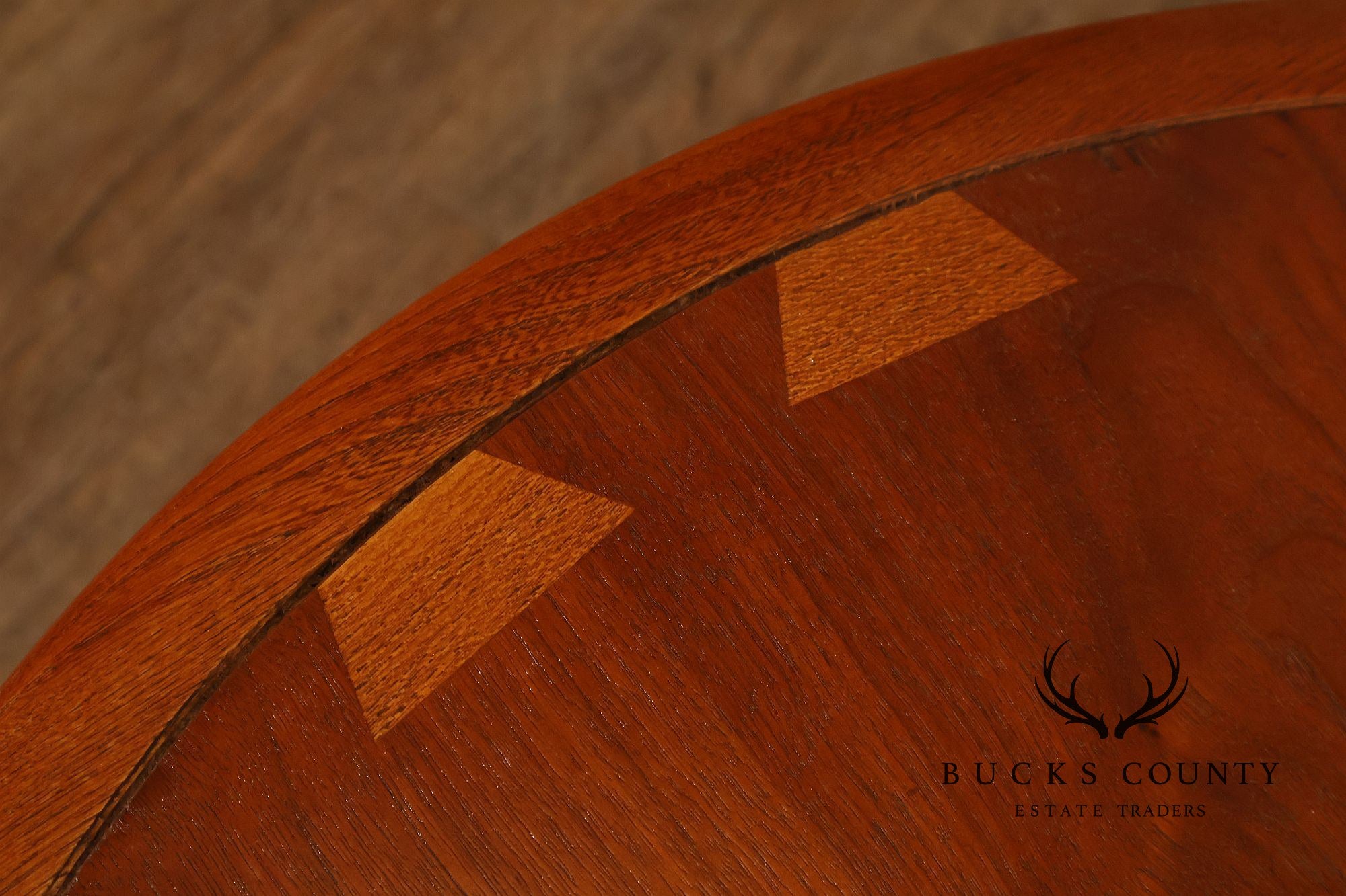 Lane Acclaim Mid Century Modern Walnut And Oak Round Two-Tier Side Table