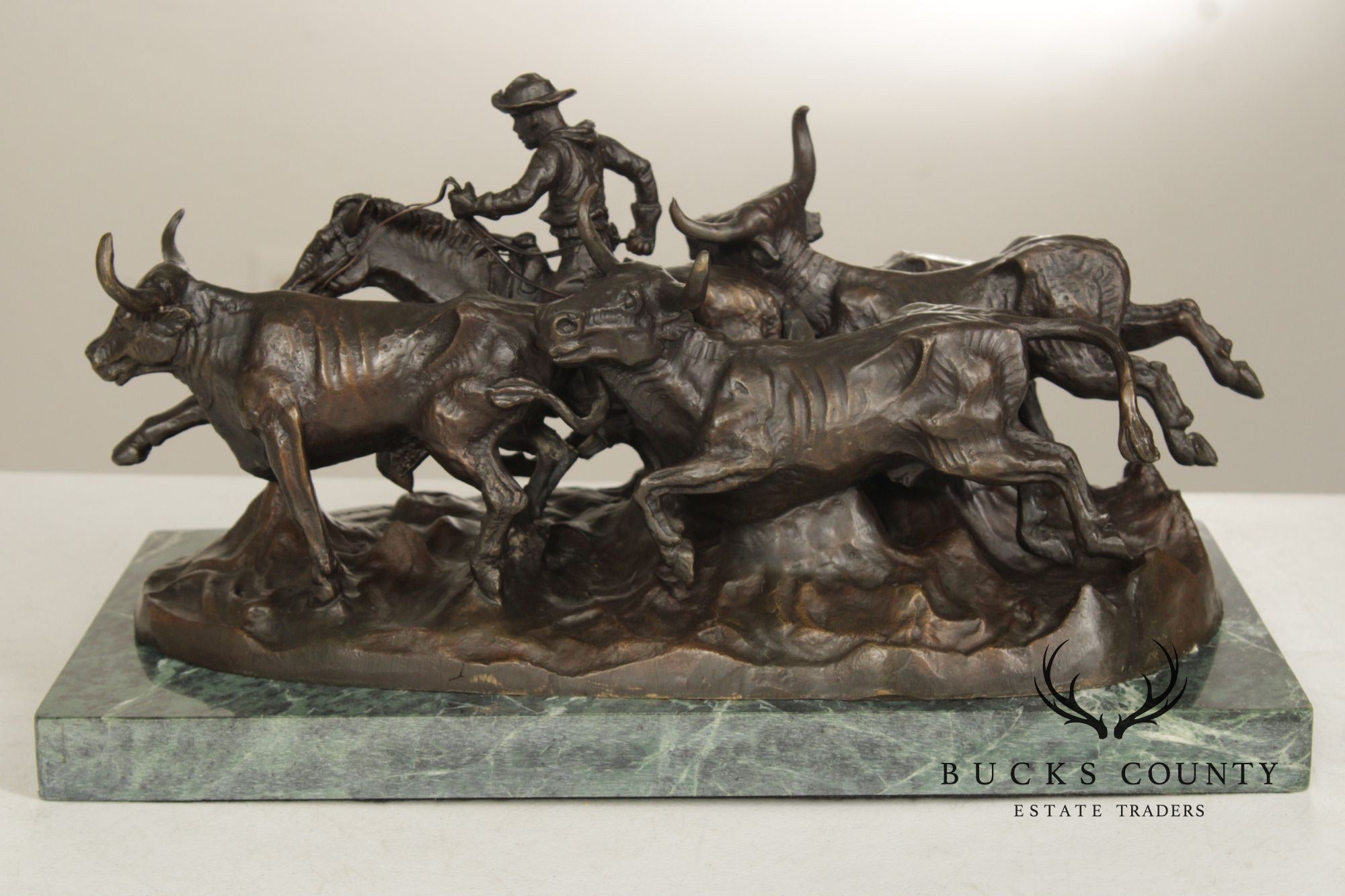 Frederic Remington Bronze Statue, 'Stampede'