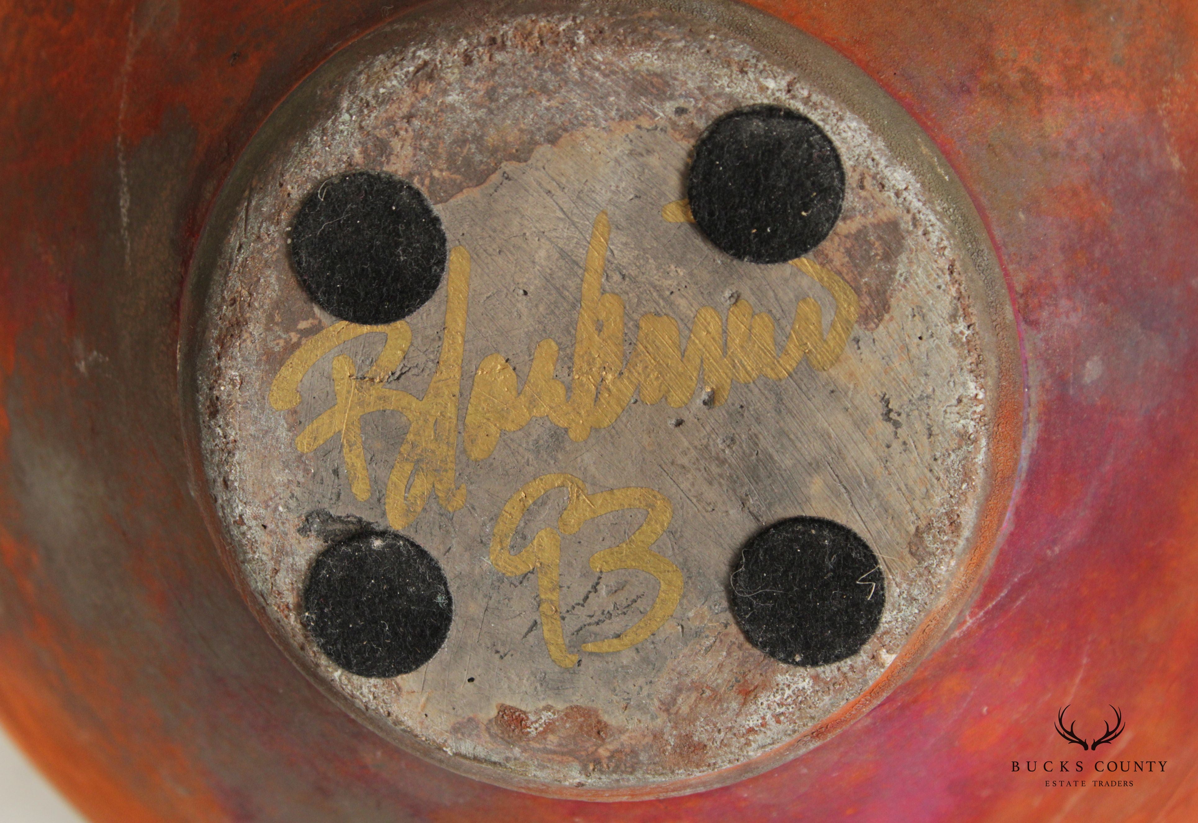 George M. Blackman Raku Pottery Vase