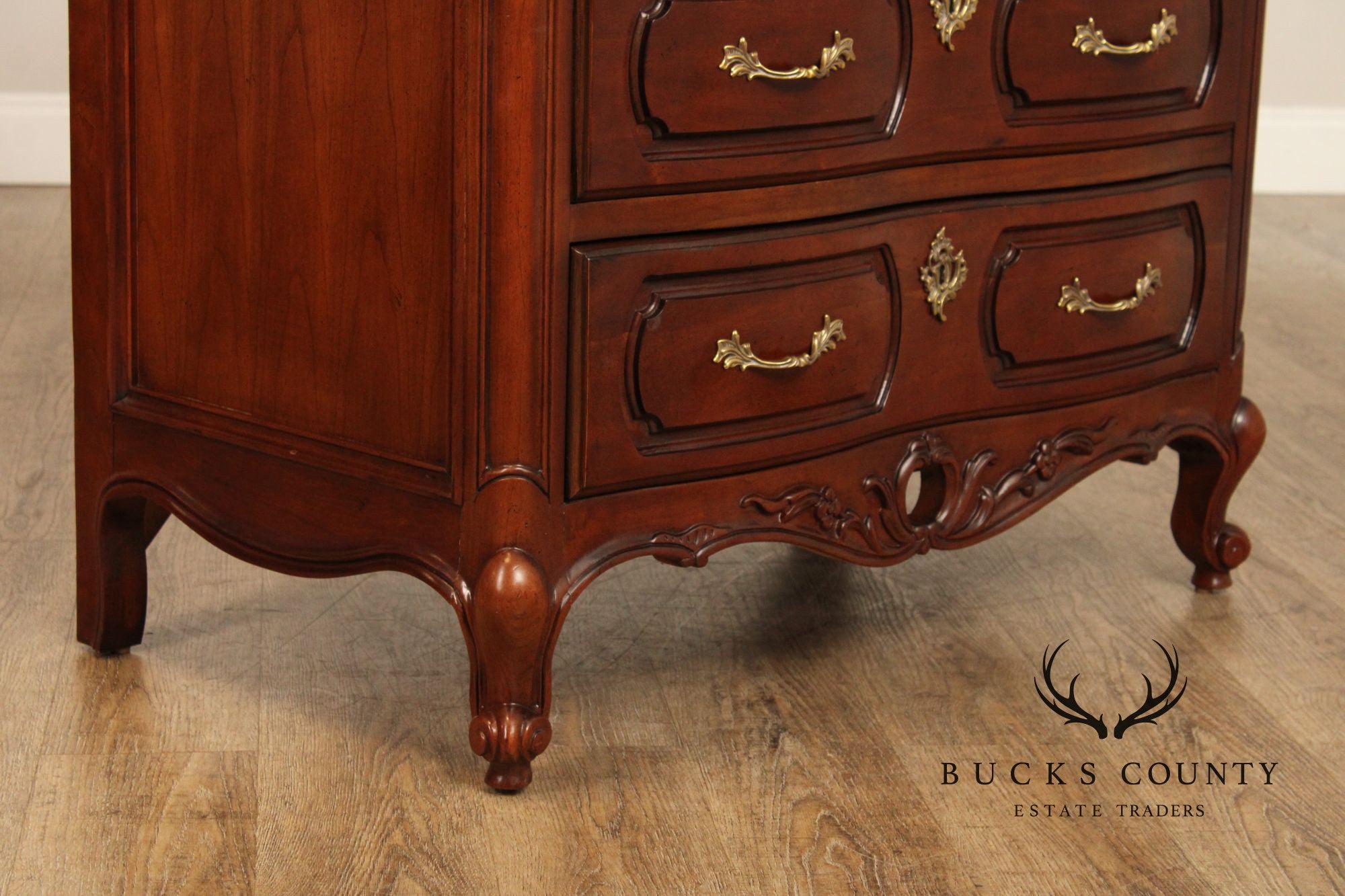 Century Furniture French Louis XV Style Cherry Secretary Desk