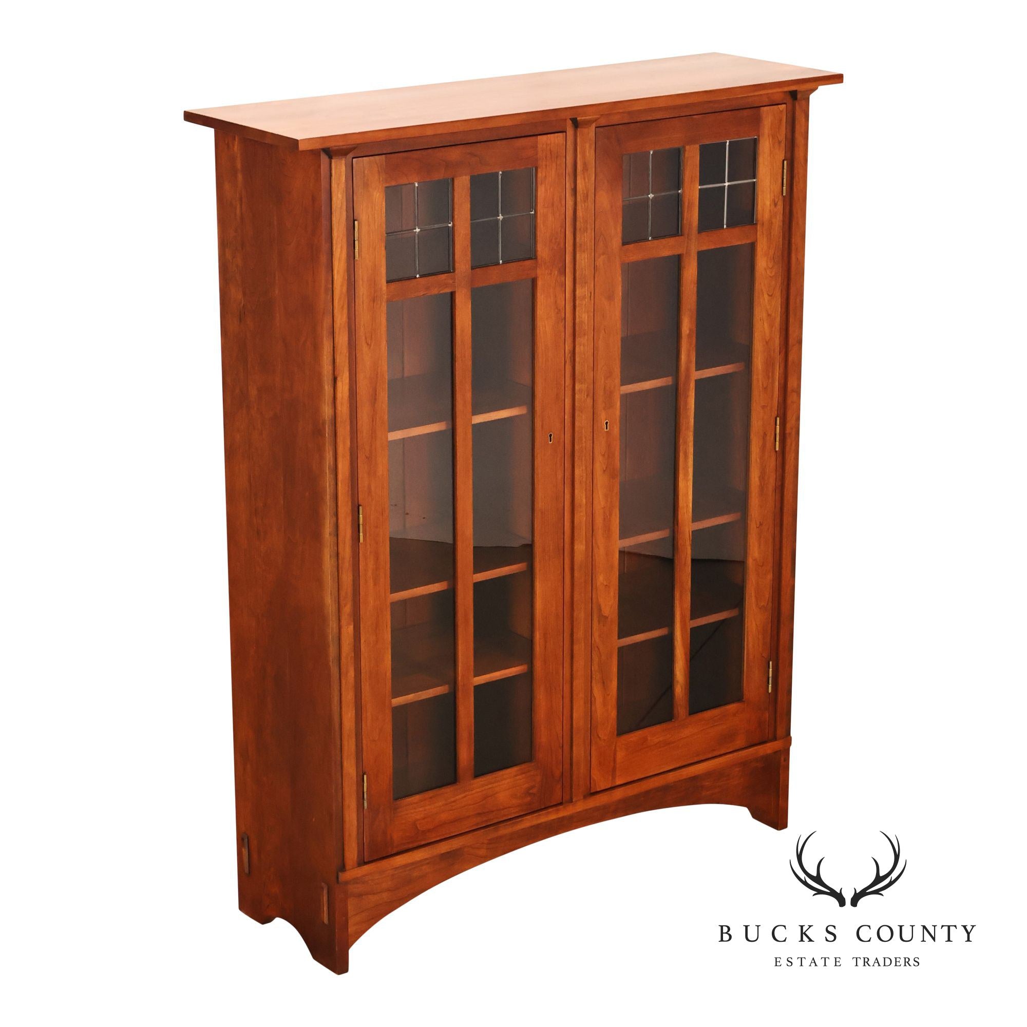 Stickley Mission Collection Harvey Ellis Cherry Bookcase