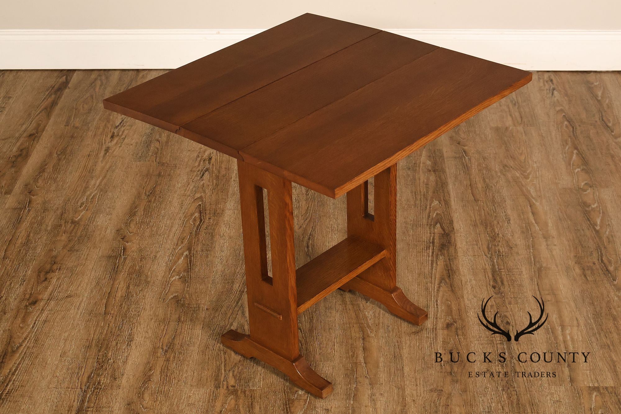 Stickley Mission Collection Oak Drop Leaf Side Table