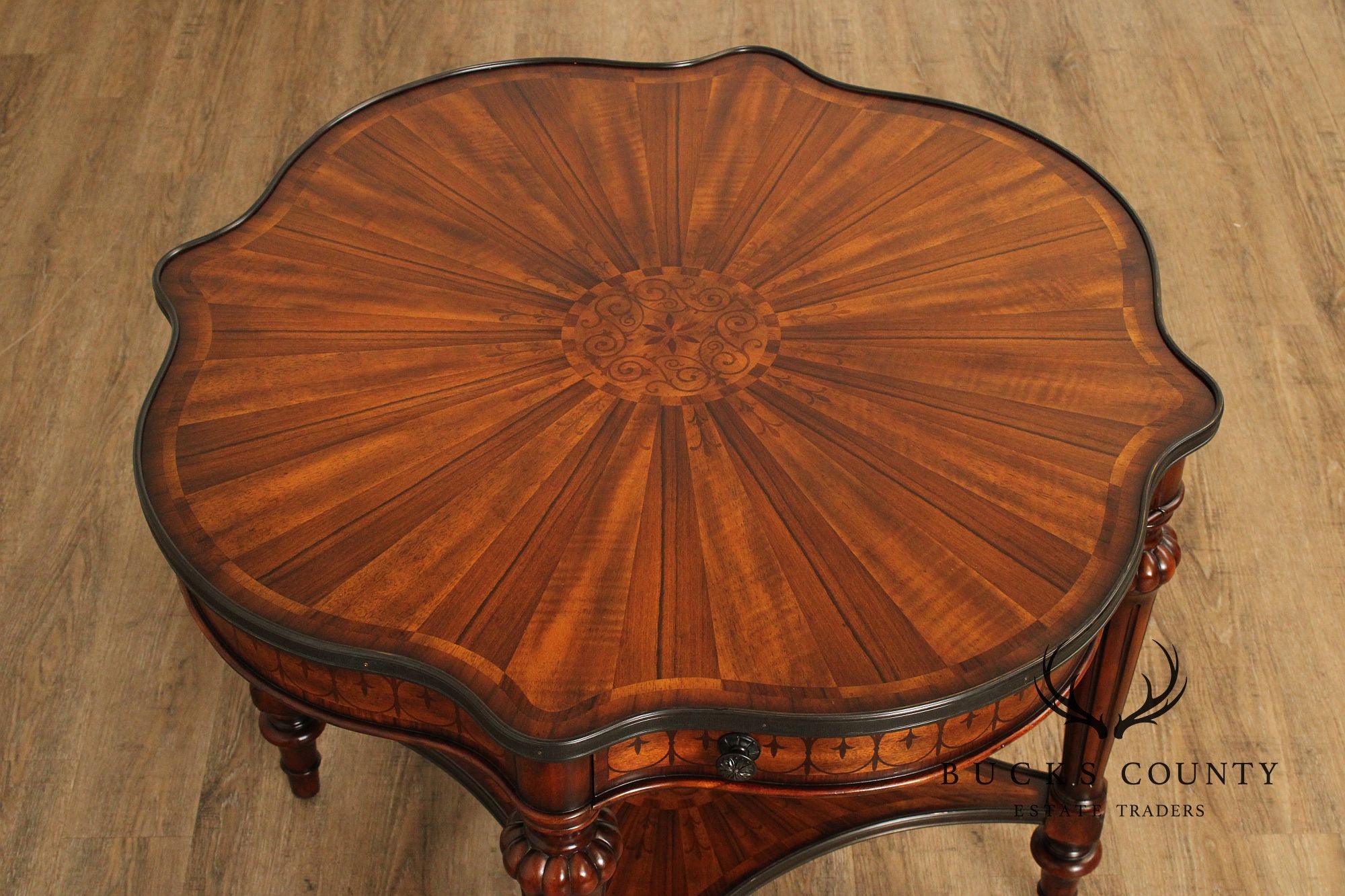 Theodore Alexander Italian Regency Style Inlaid Center Table