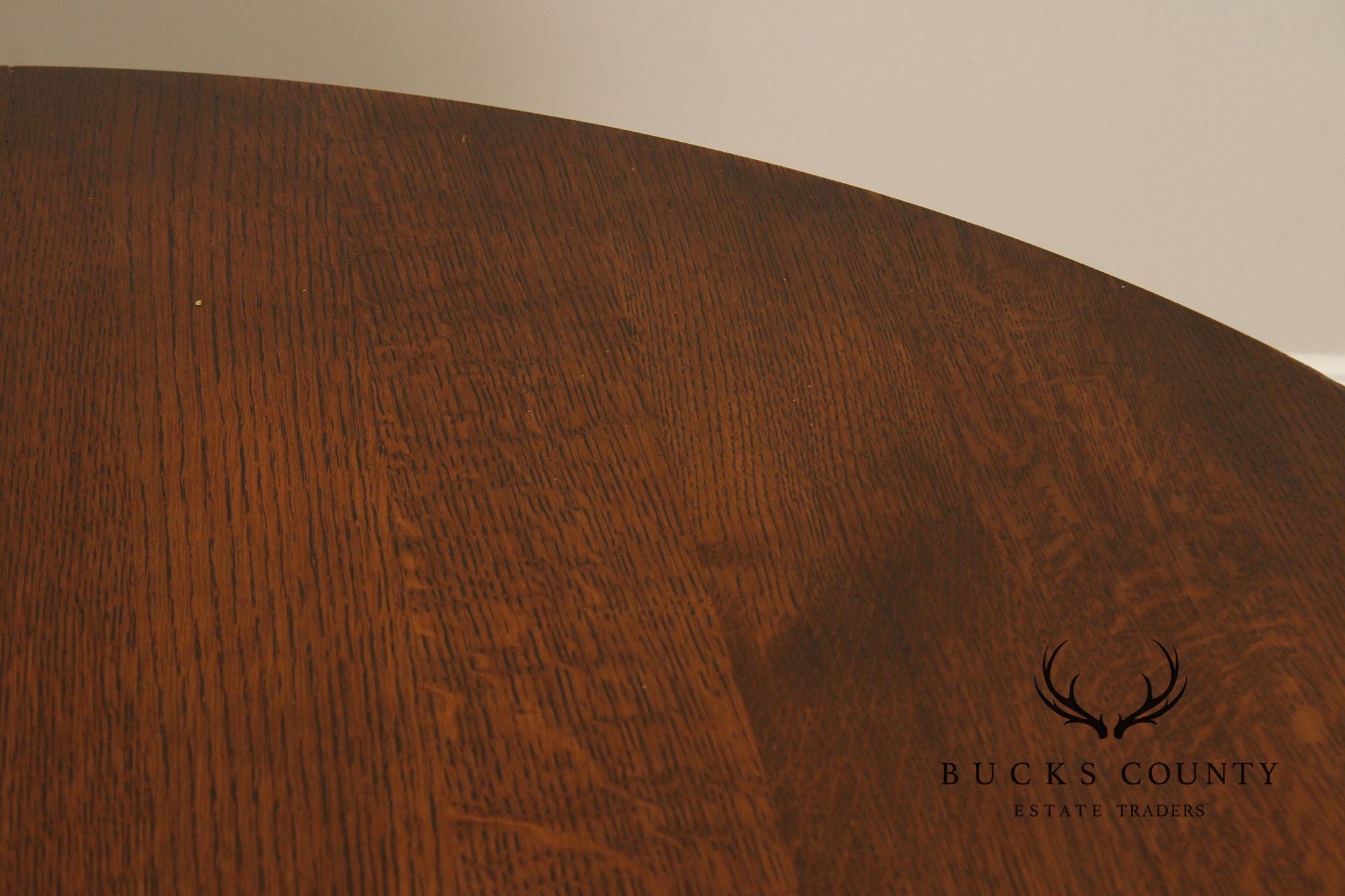Stickley Mission Collection Oak Round Pedestal Dining Table
