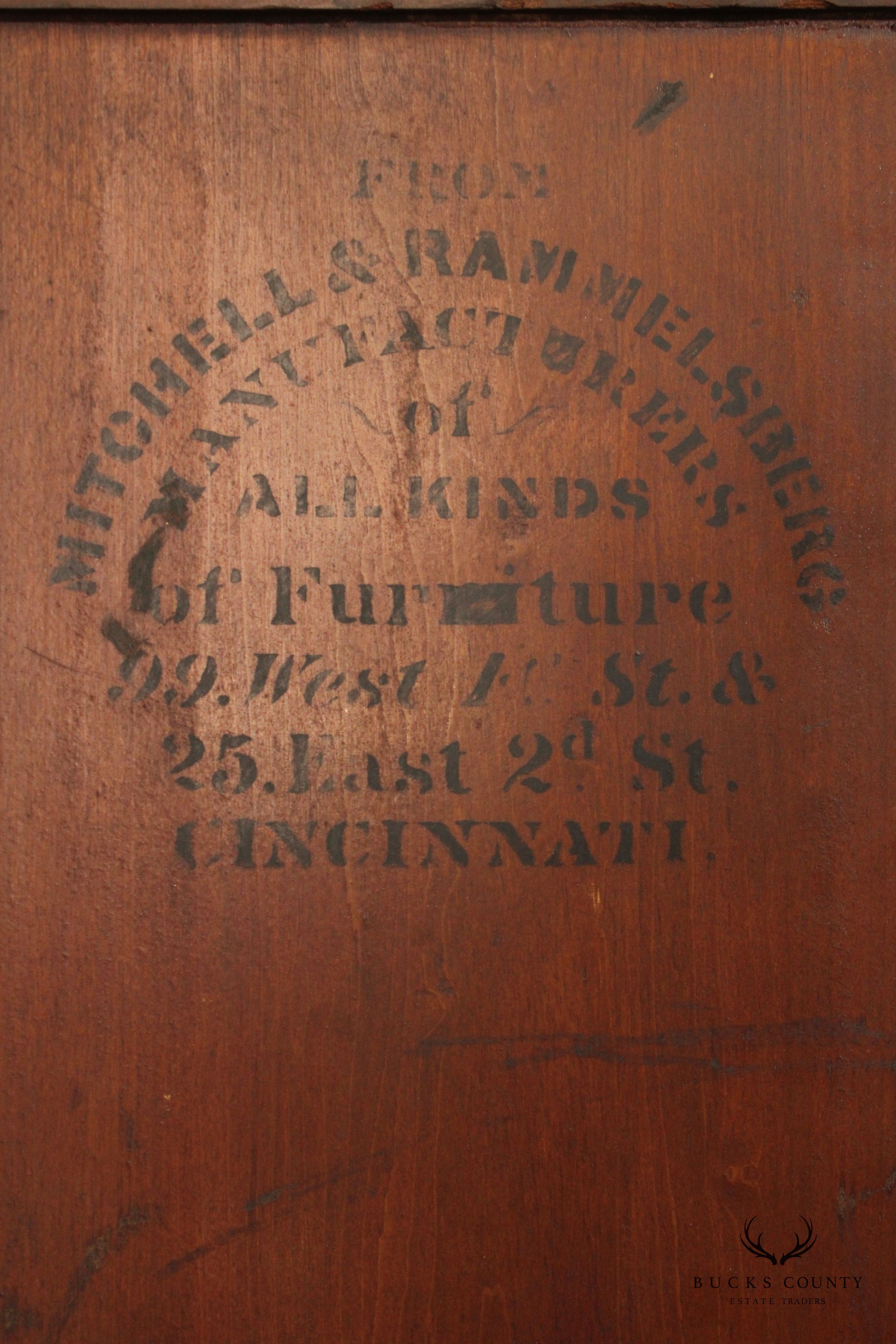 Mitchell & Rammelsberg Antique Victorian Carved Mahogany Corner Cabinet