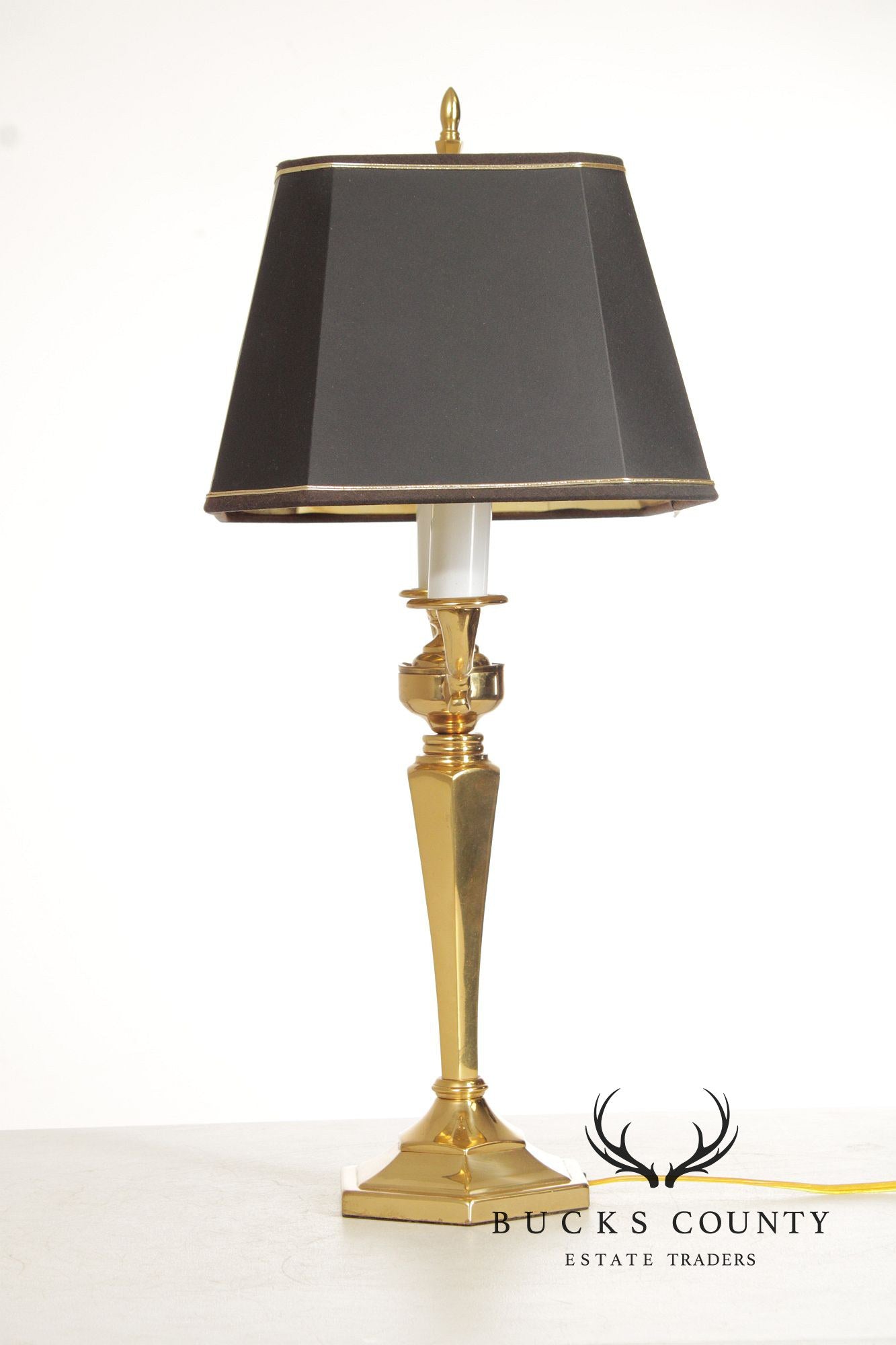 Traditional Brass Bouillotte Desk Lamp