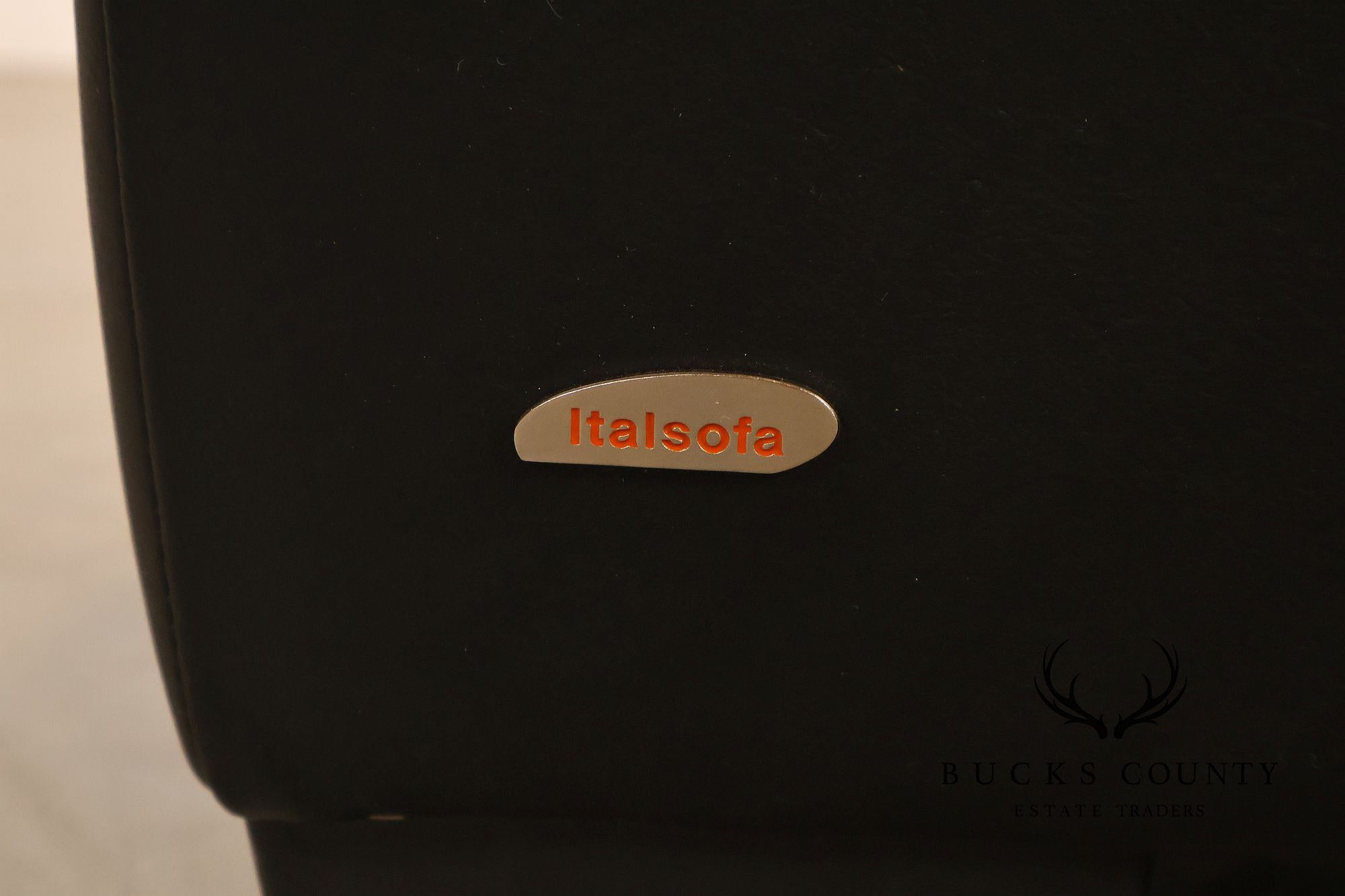 Italsofa Contemporary Black Leather Club Chair