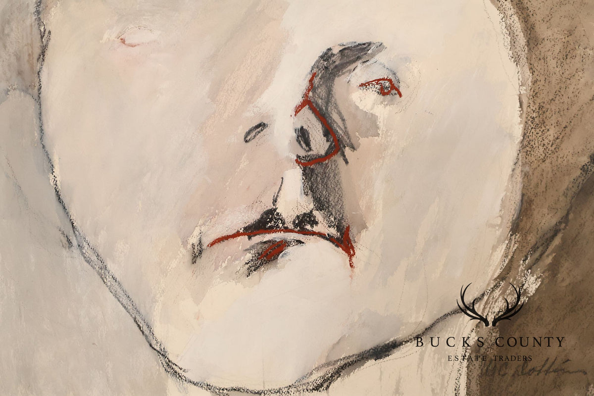 Anne Cooper Dobbins Mixed Media Painting, Abstract Figure