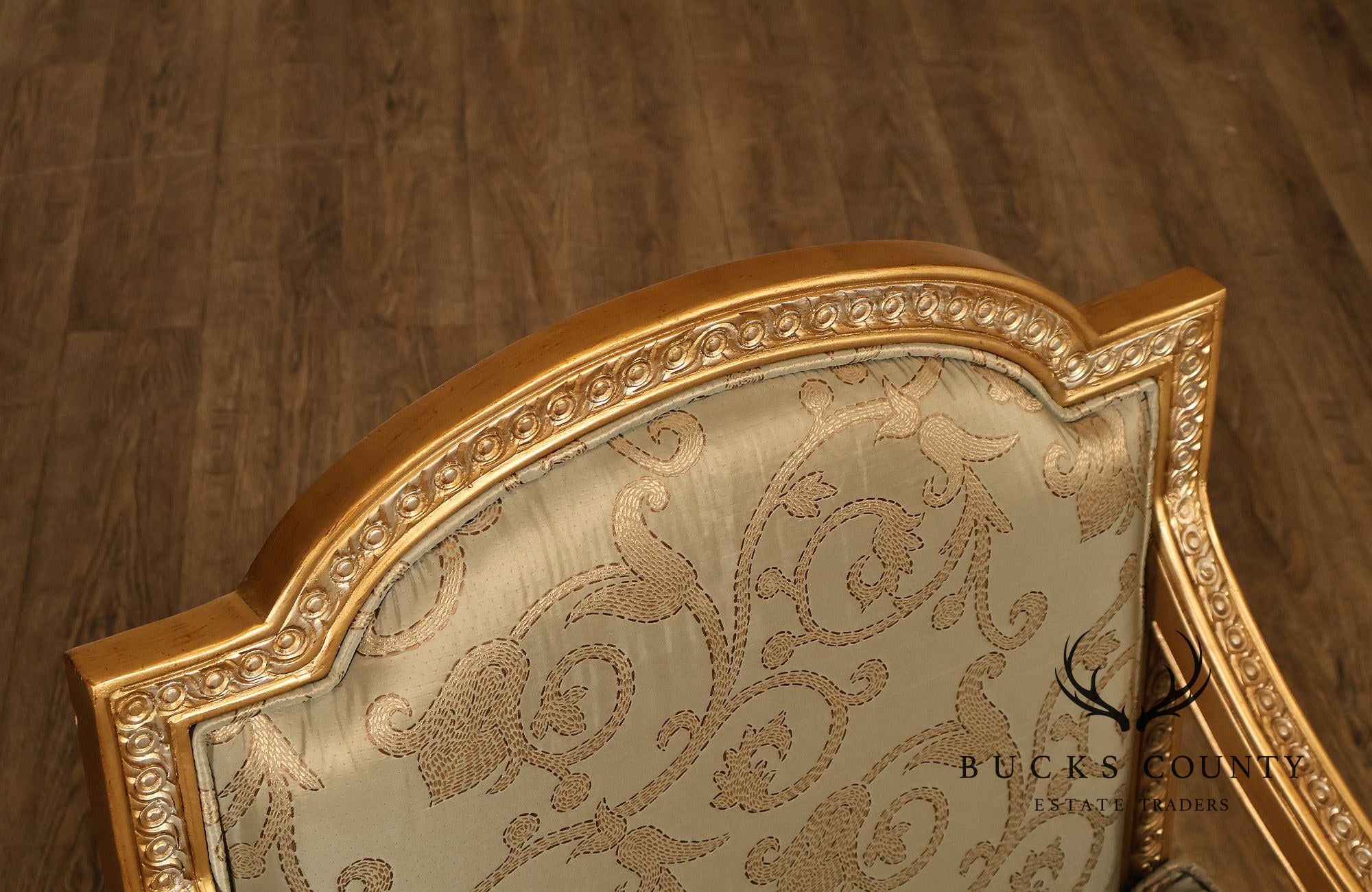 French Louis XVI Style Pair of Bergere Armchairs