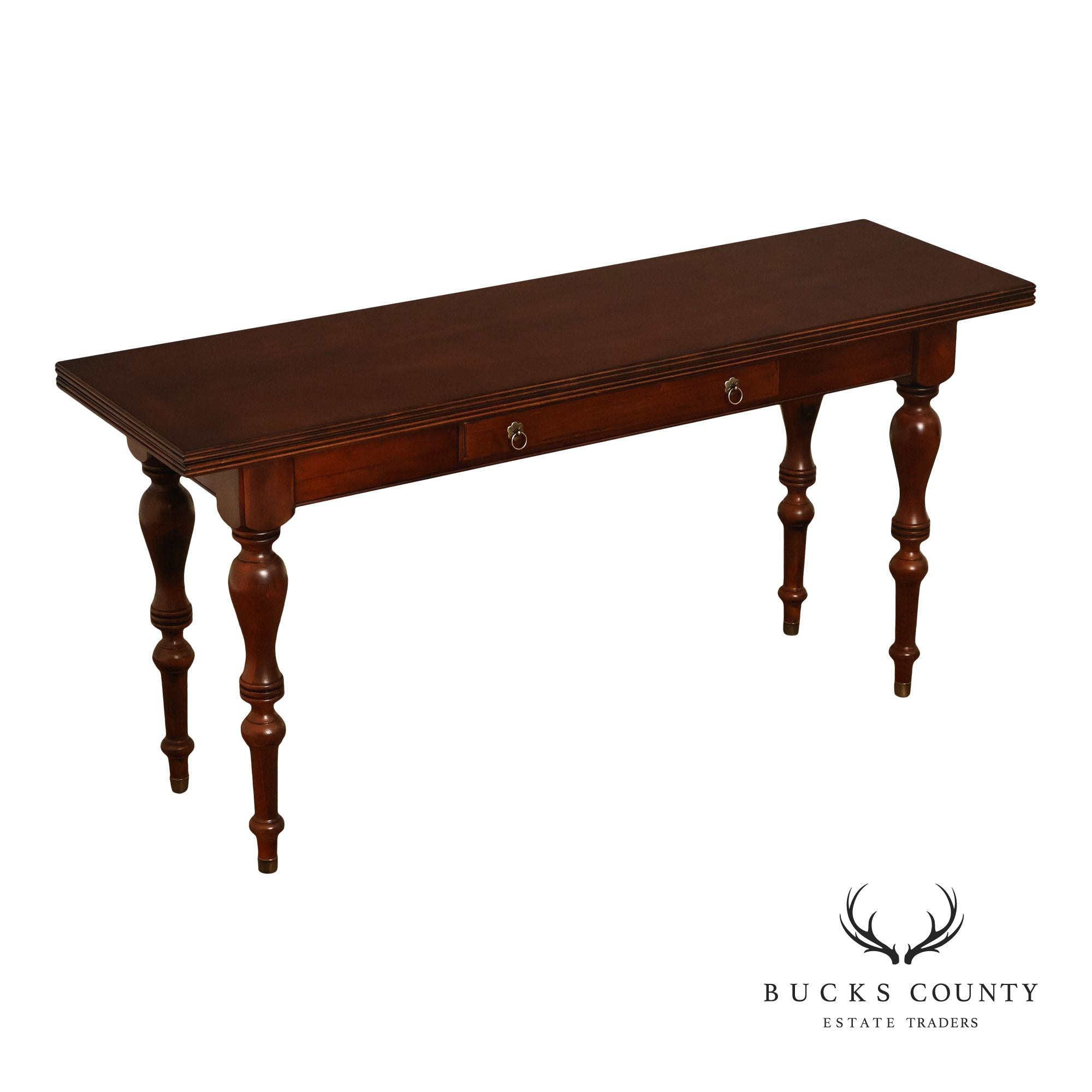 Ethan Allen British Classics Cherry Flip Top Console Dining Table