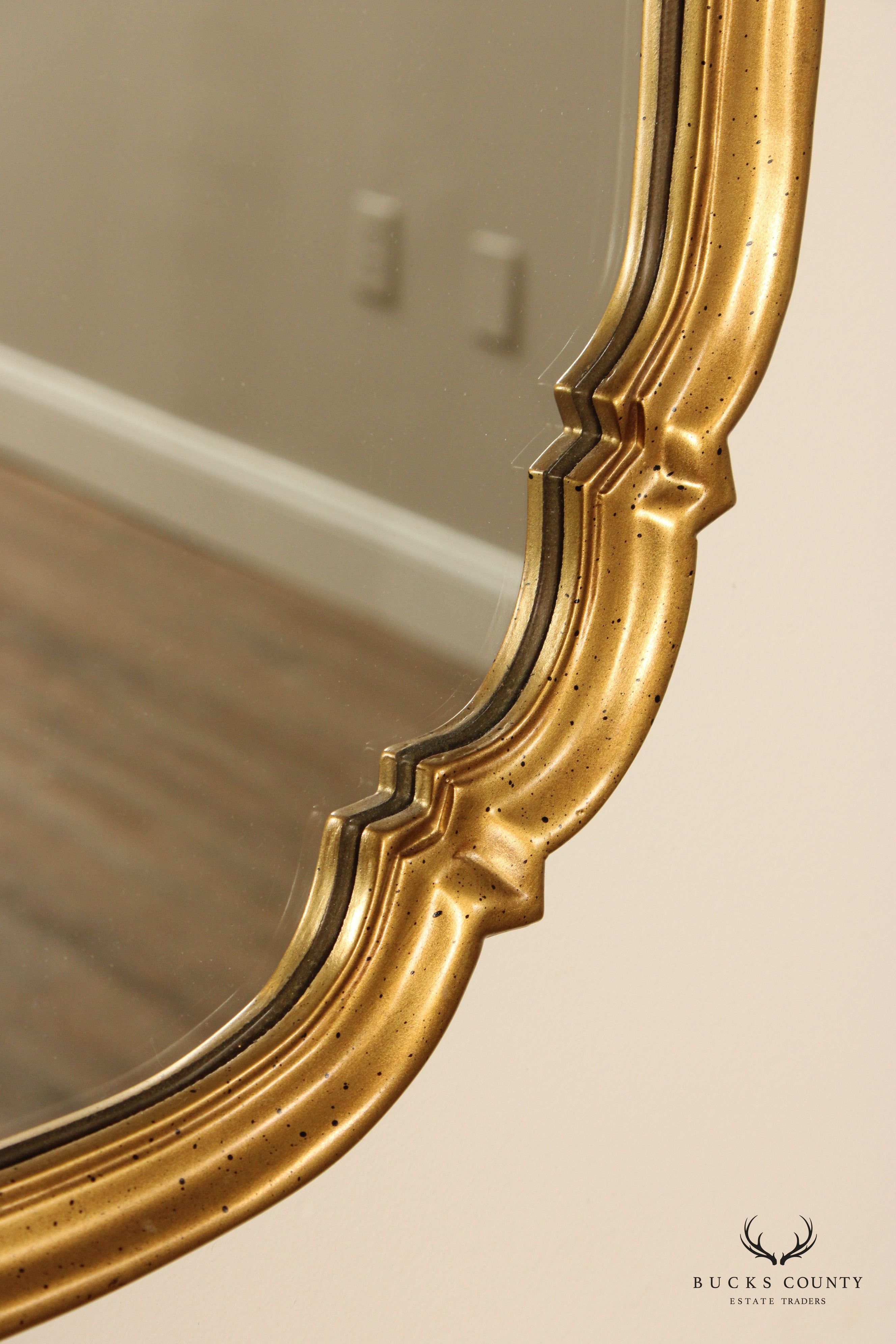 Carolina Mirror Company Mirror Hollywood Regency Style Gold Wall Mirror