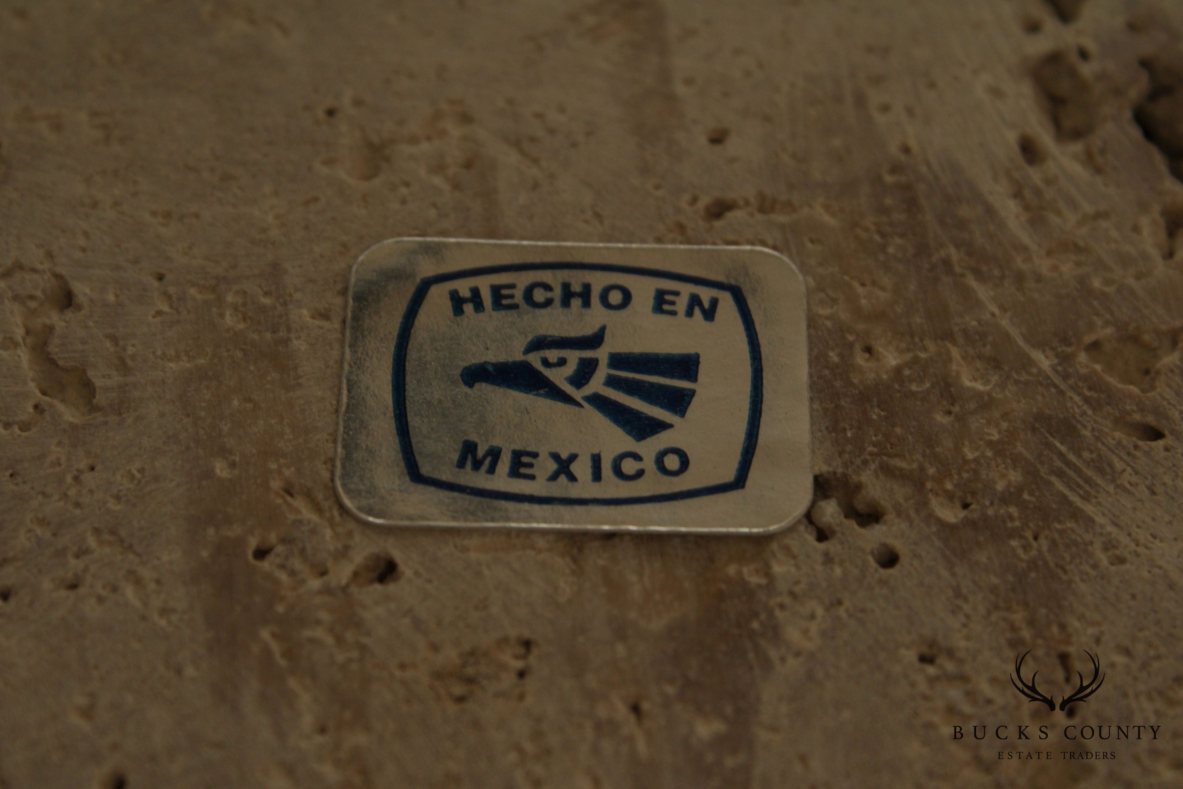 Hand Forged Iron Base 42" Pub Table Square Travertine Top