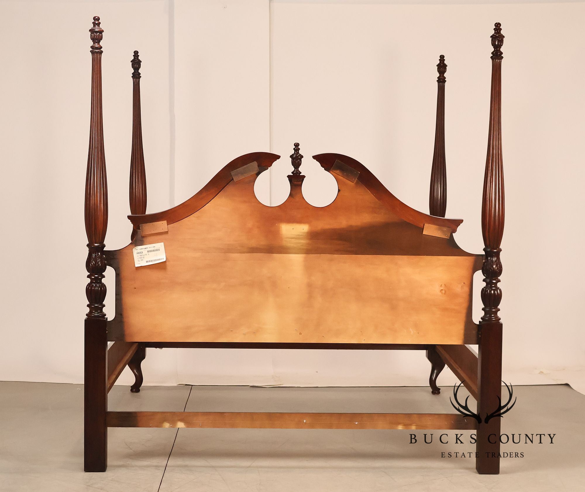 Thomasville Collectors Cherry Chippendale Style King Poster Bed